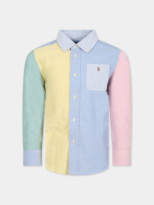 Camicia multicolor per bambino con logo,Ralph Lauren Kids,926248001