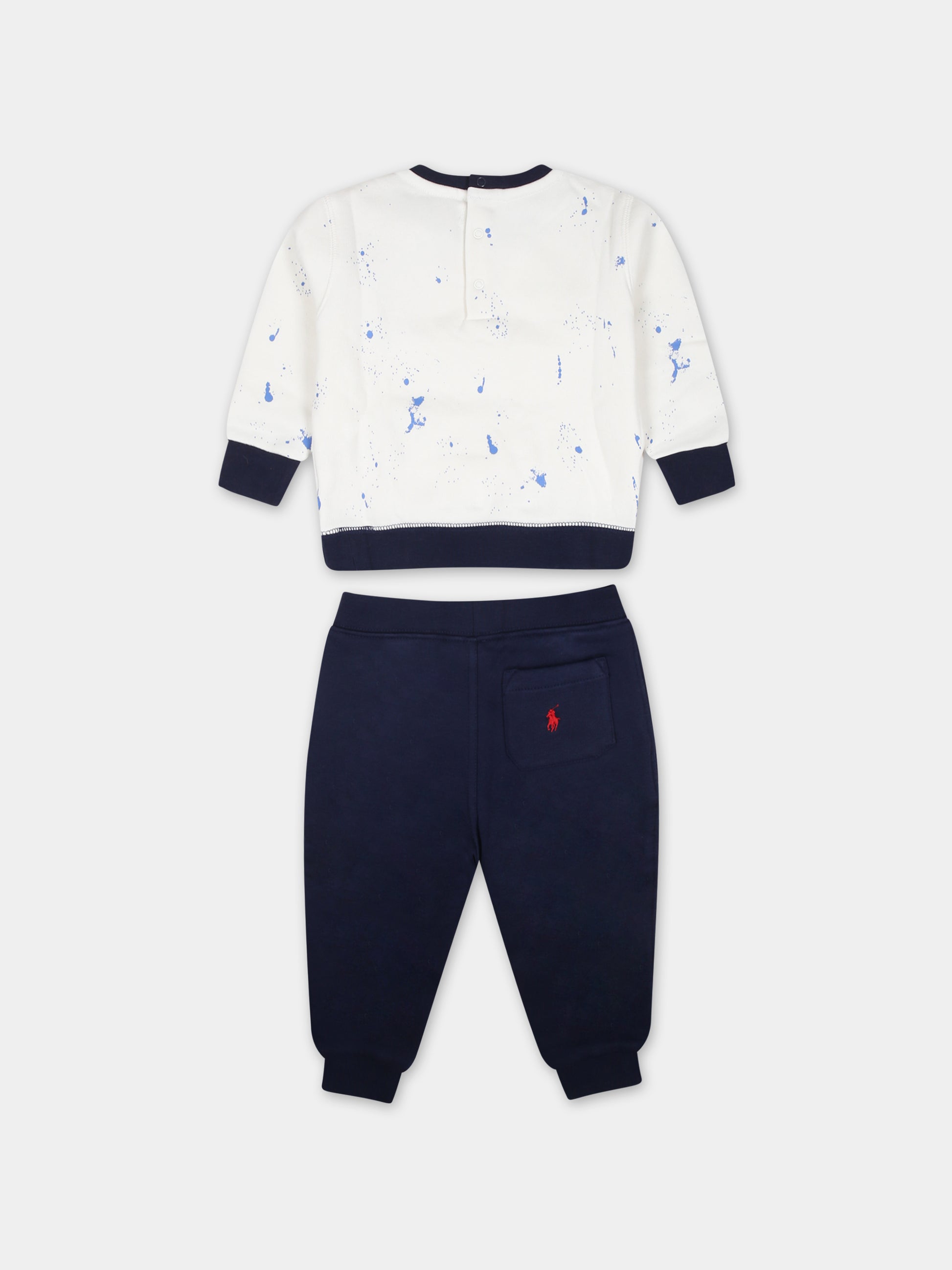 Completo blu per neonato con Polo Bear,Ralph Lauren Kids,926956001