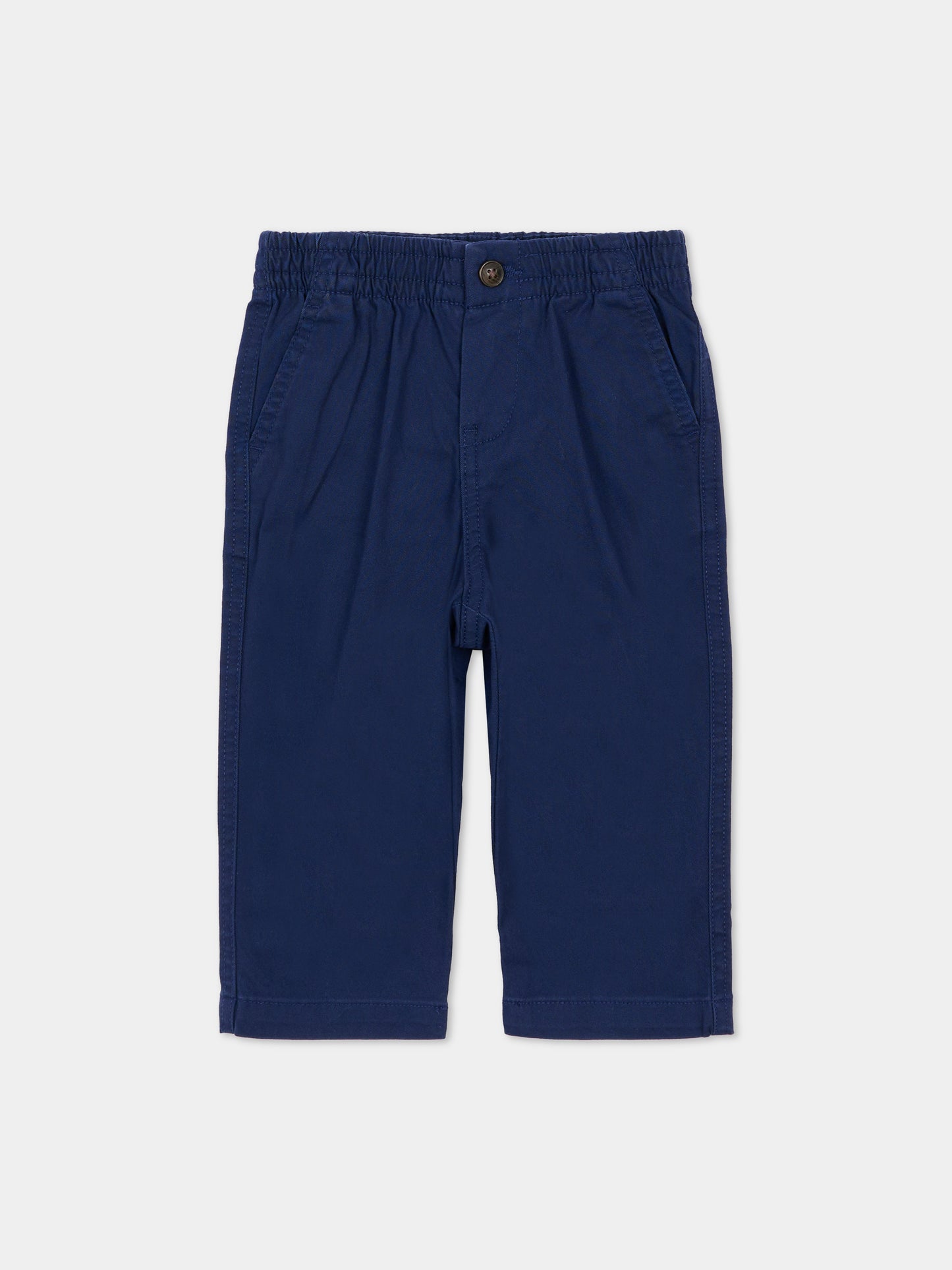 Pantaloni blu per neonato con cavallino,Ralph Lauren Kids,855803002