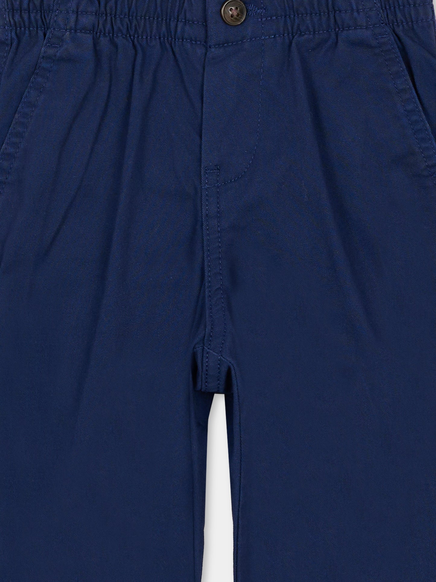 Pantaloni blu per neonato con cavallino,Ralph Lauren Kids,855803002