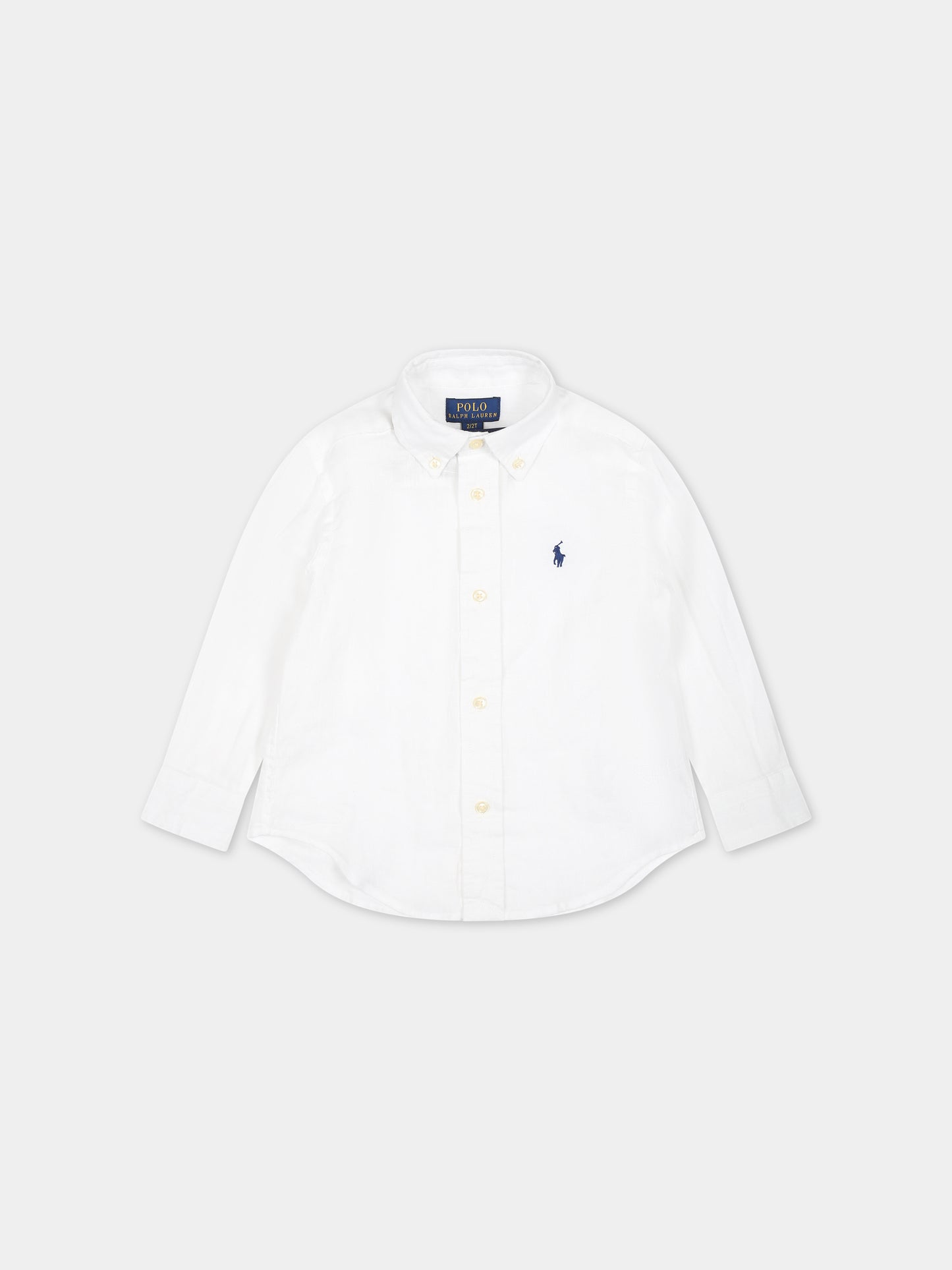 Camicia bianca per neonato con cavallino,Ralph Lauren Kids,865270005