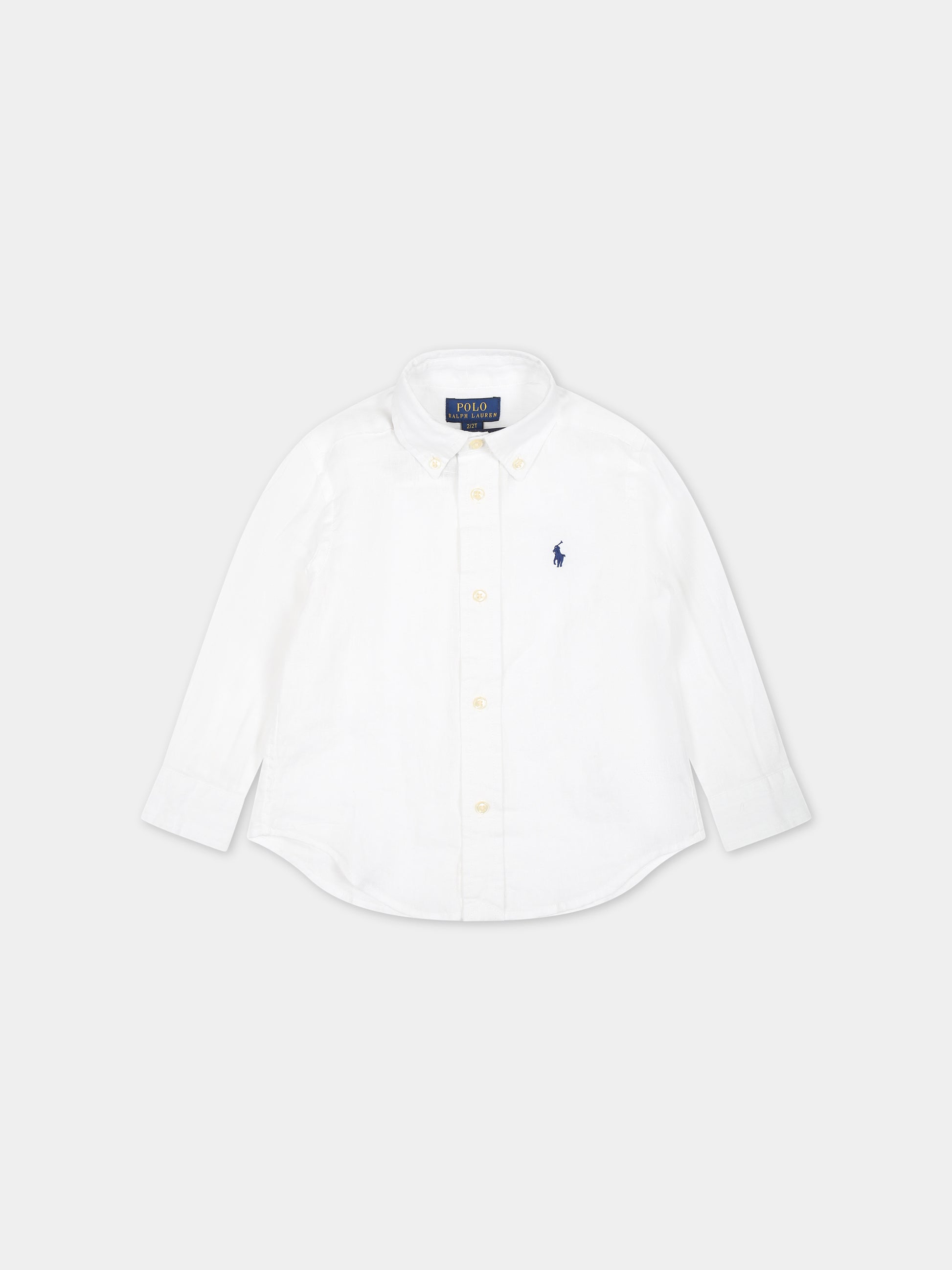 Camicia bianca per neonato con cavallino,Ralph Lauren Kids,865270005