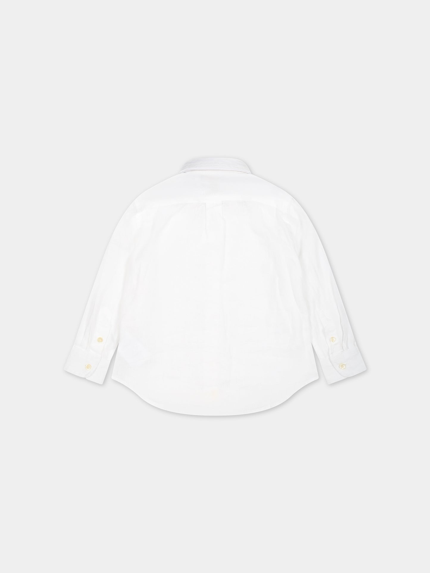 Camicia bianca per neonato con cavallino,Ralph Lauren Kids,865270005