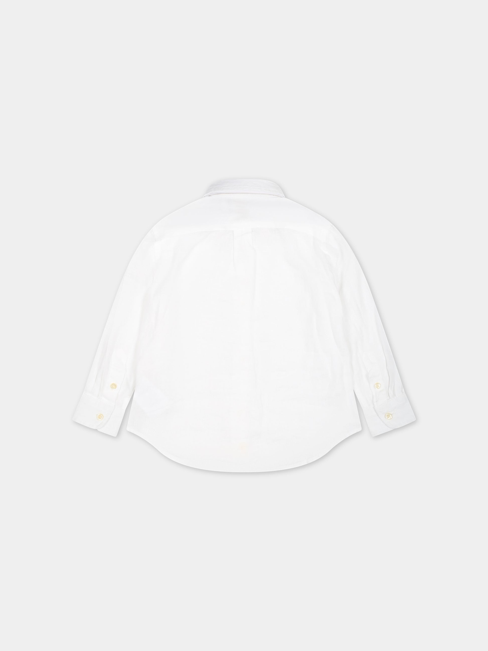 Camicia bianca per neonato con cavallino,Ralph Lauren Kids,865270005