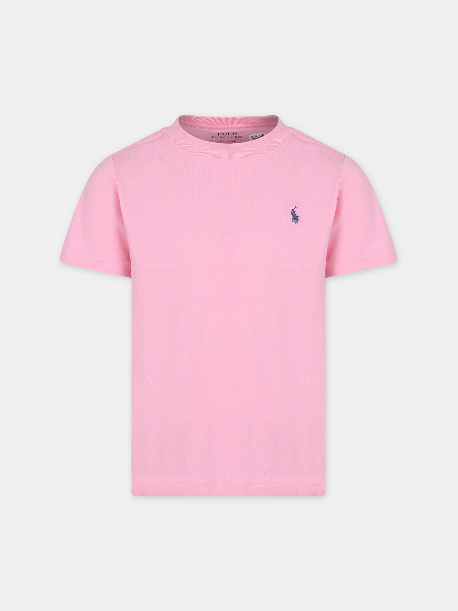 T-shirt rosa per bambina con cavallino,Ralph Lauren Kids,832904137