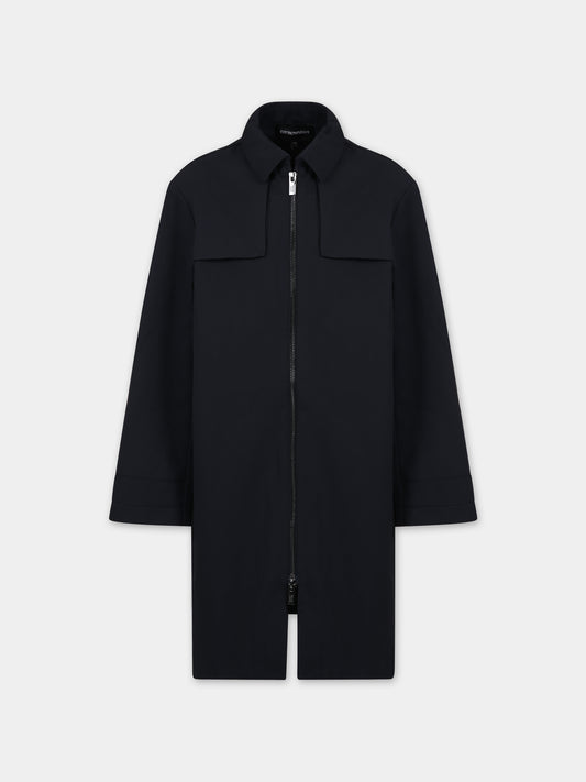 Trench blu per bambino,Armani Junior,3D4LJ1 2NHYZ 0926