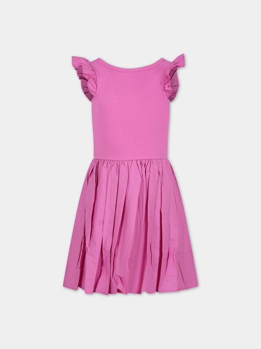 Vestito fucsia casual per bambina,Molo,2S24E104 8892