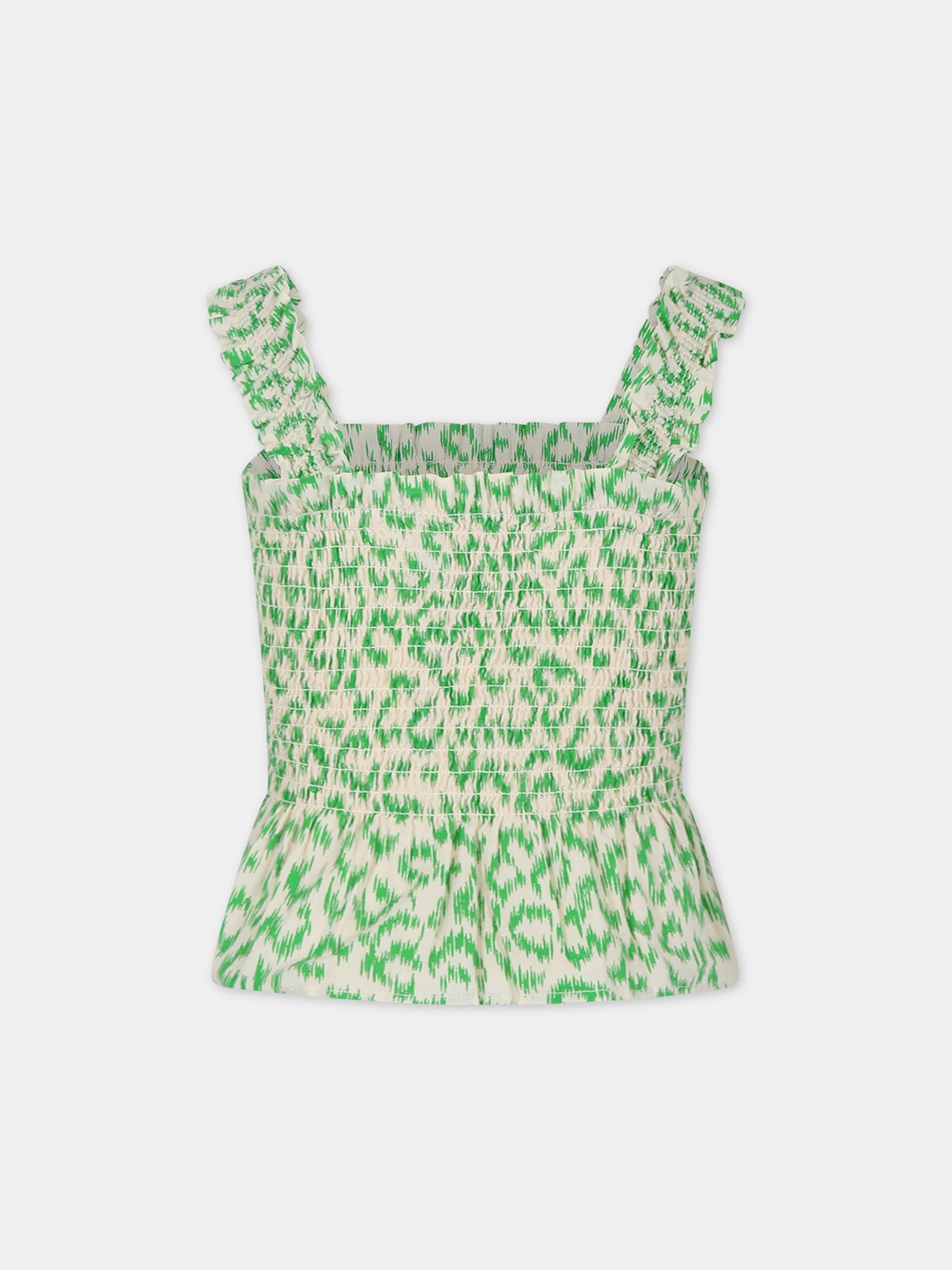 Top verde per bambina con stampa,Molo,2S24C401 9018