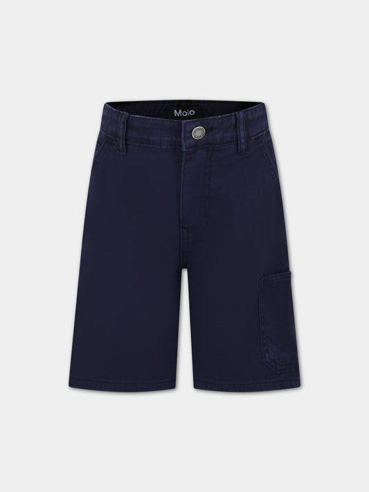 Shorts casual Archie blu per bambino,Molo,1S24H109 8024