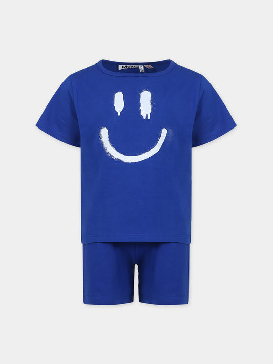 Pigiama blu bambini con smile,Molo,6S24R401 8336