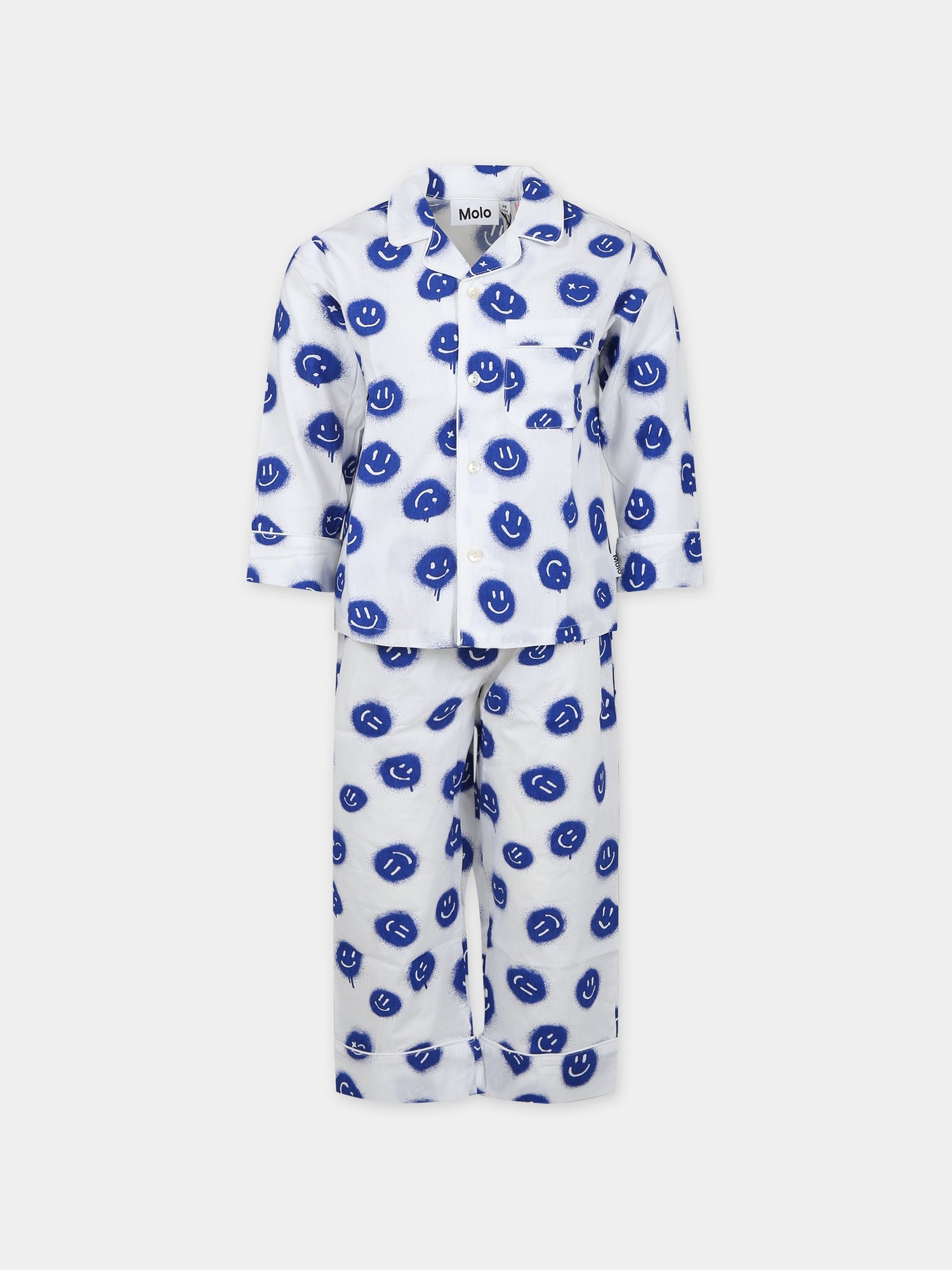 Pigiama bianco per bambini con smile,Molo,6S24R502 9100