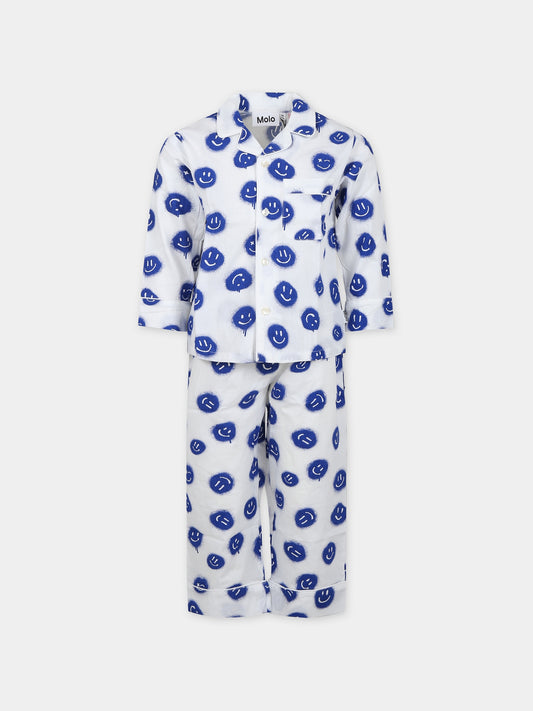 Pigiama bianco per bambini con smile,Molo,6S24R502 9100