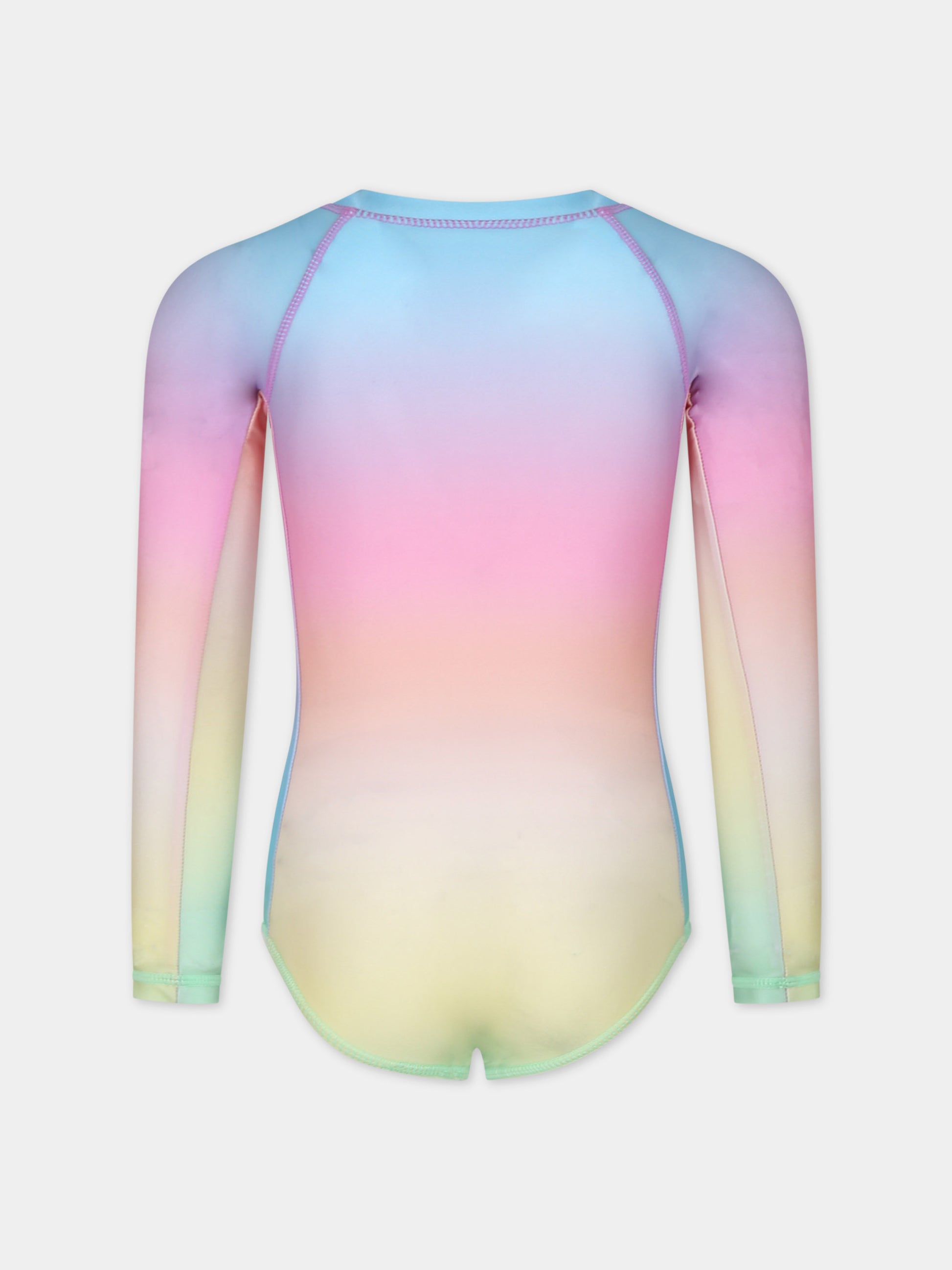 Costume intero multicolor per bambina con stampa arcobaleno,Molo,8S24P514 3412