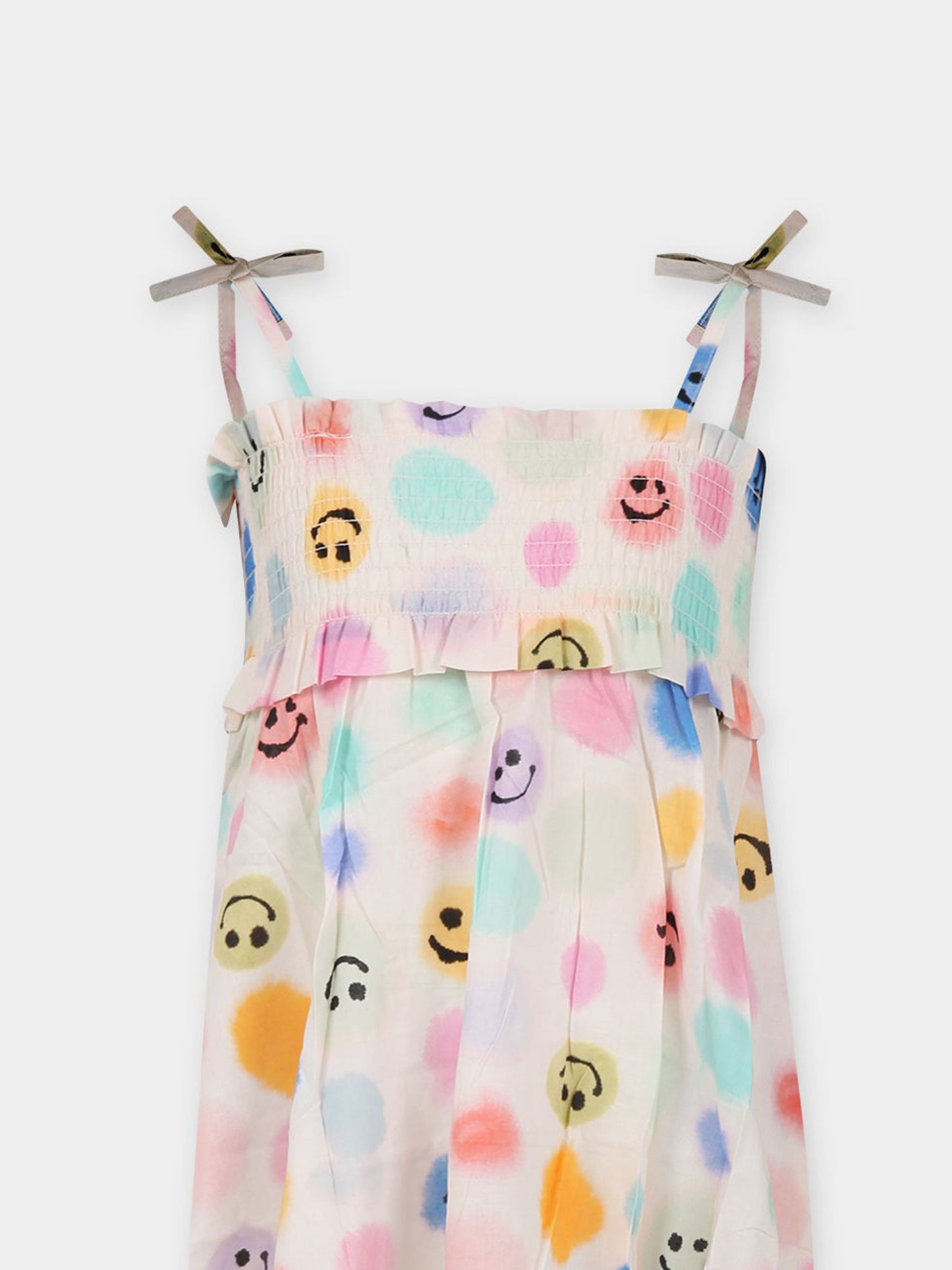 Copricostume avorio per bambina con smile e pois,Molo,2S24E101 6990