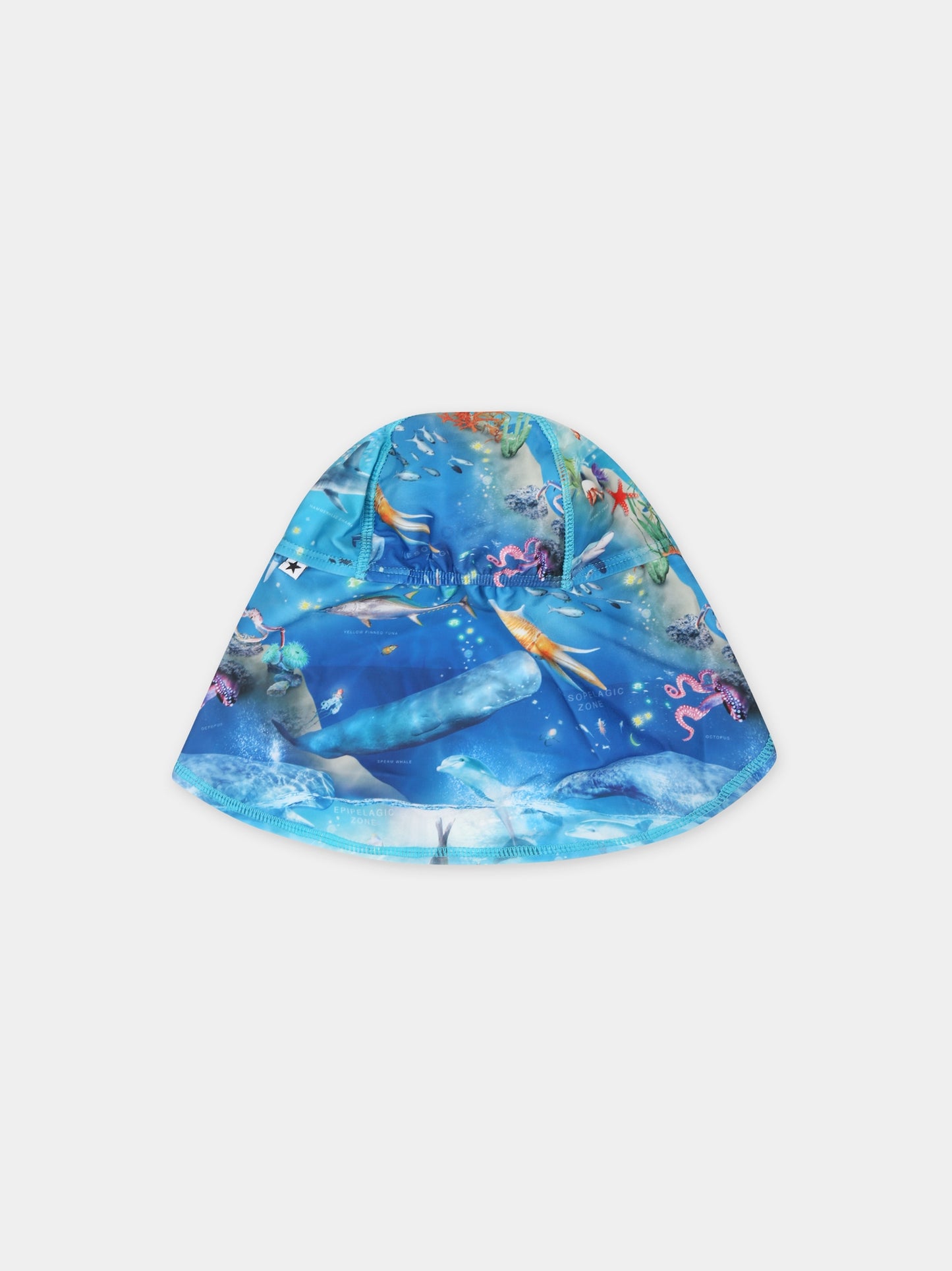 Cappello azzurro per neonato con animali marini,Molo,7S24Y302 9001