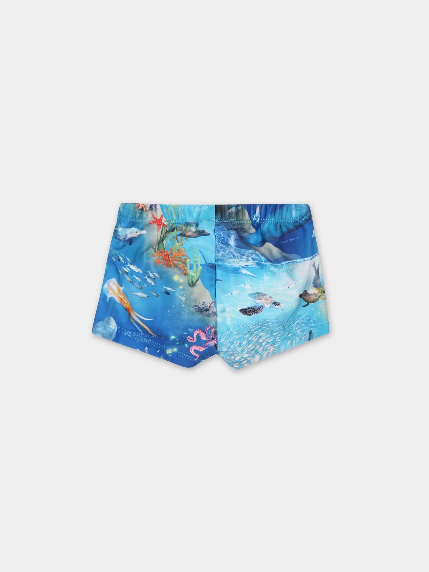 Boxer mare azzurro per neonato con animali marini,Molo,8S24P612 9001