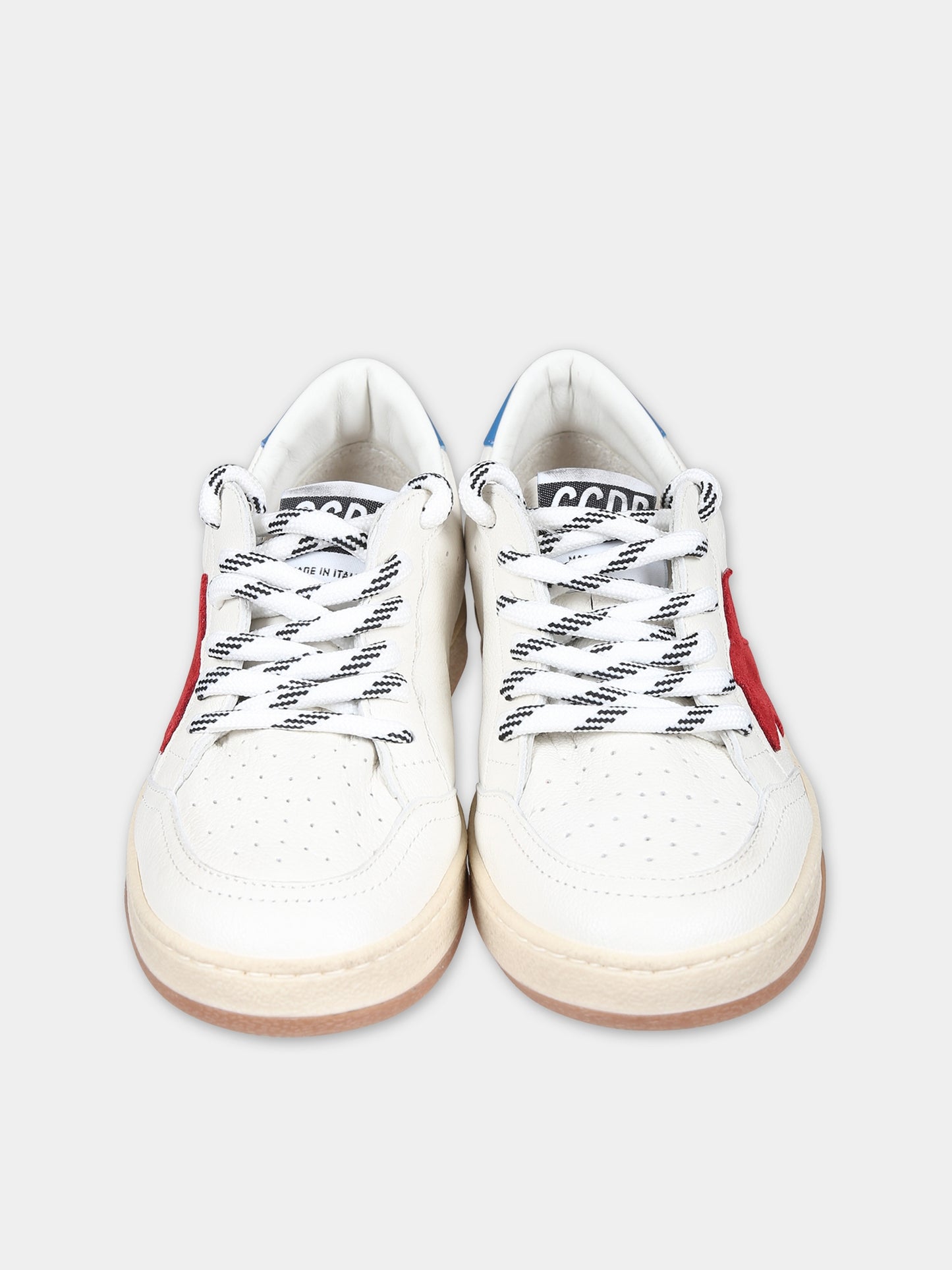 Sneakers bianche Ball Star New per bambini con stella,Golden Goose,GJF00439 F005330 10575