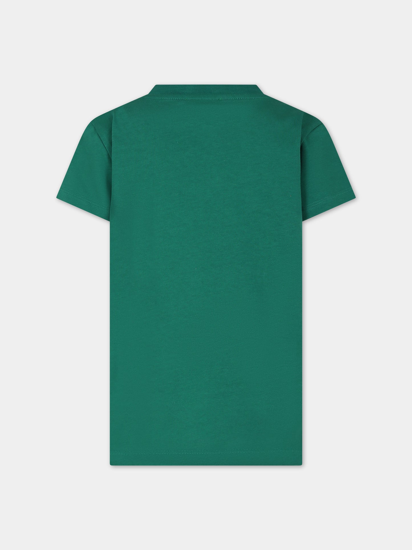 T-shirt verde per bambini con logo,Golden Goose,GYP01390 P001501 35885
