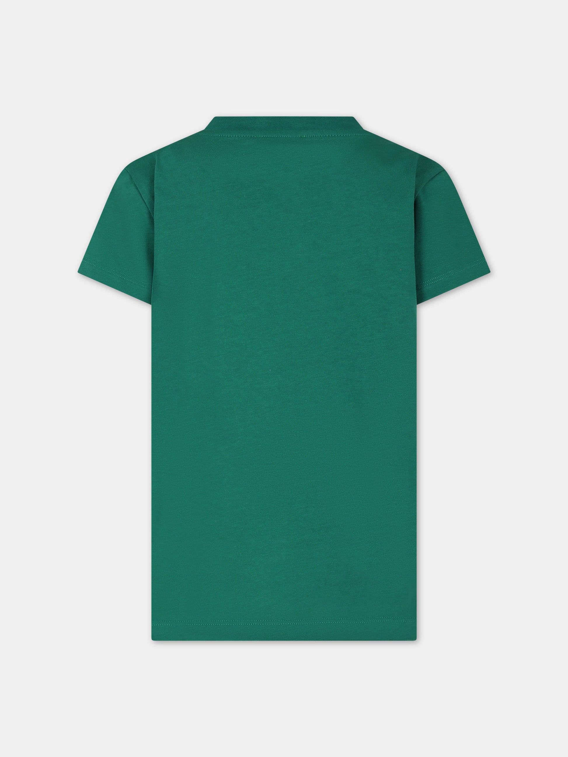 T-shirt verde per bambini con logo,Golden Goose,GYP01390 P001501 35885