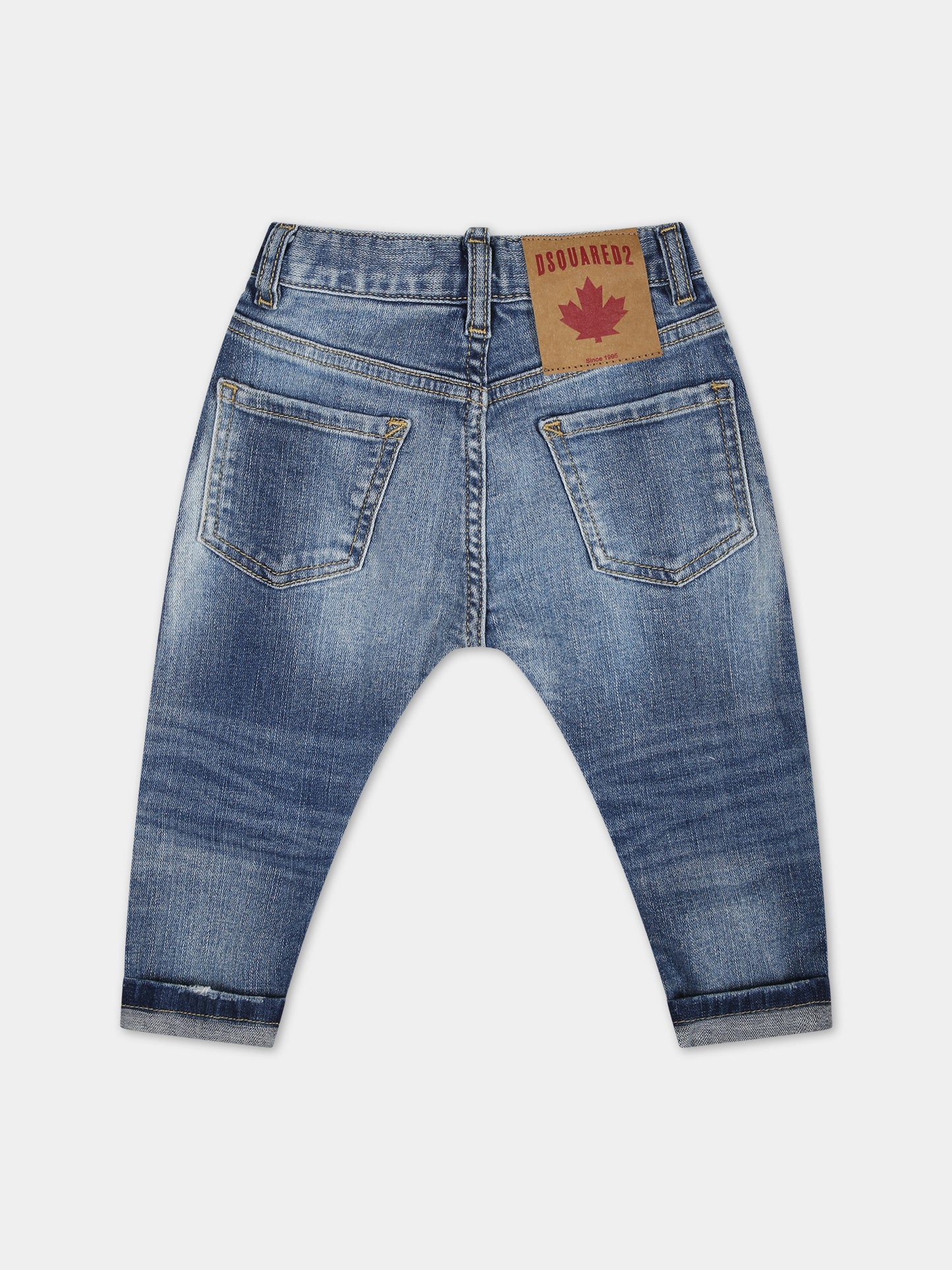 Jeans in denim per neonato con logo,Dsquared2,DQ01TC D0A6M D2P76AB DQ01