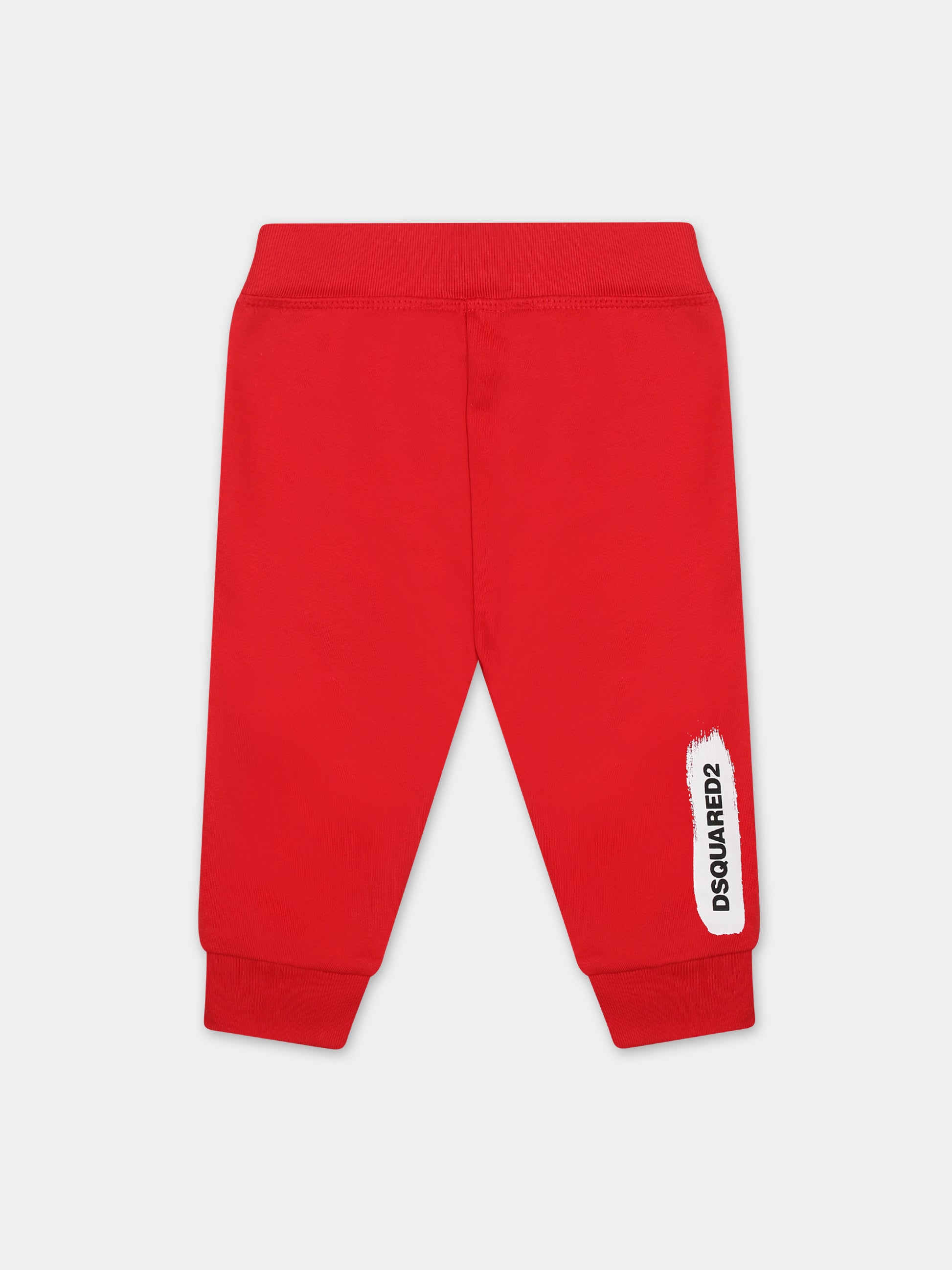 Pantaloni rossi per neonato con logo,Dsquared2,DQ2151 D0A2F D2P682B DQ415