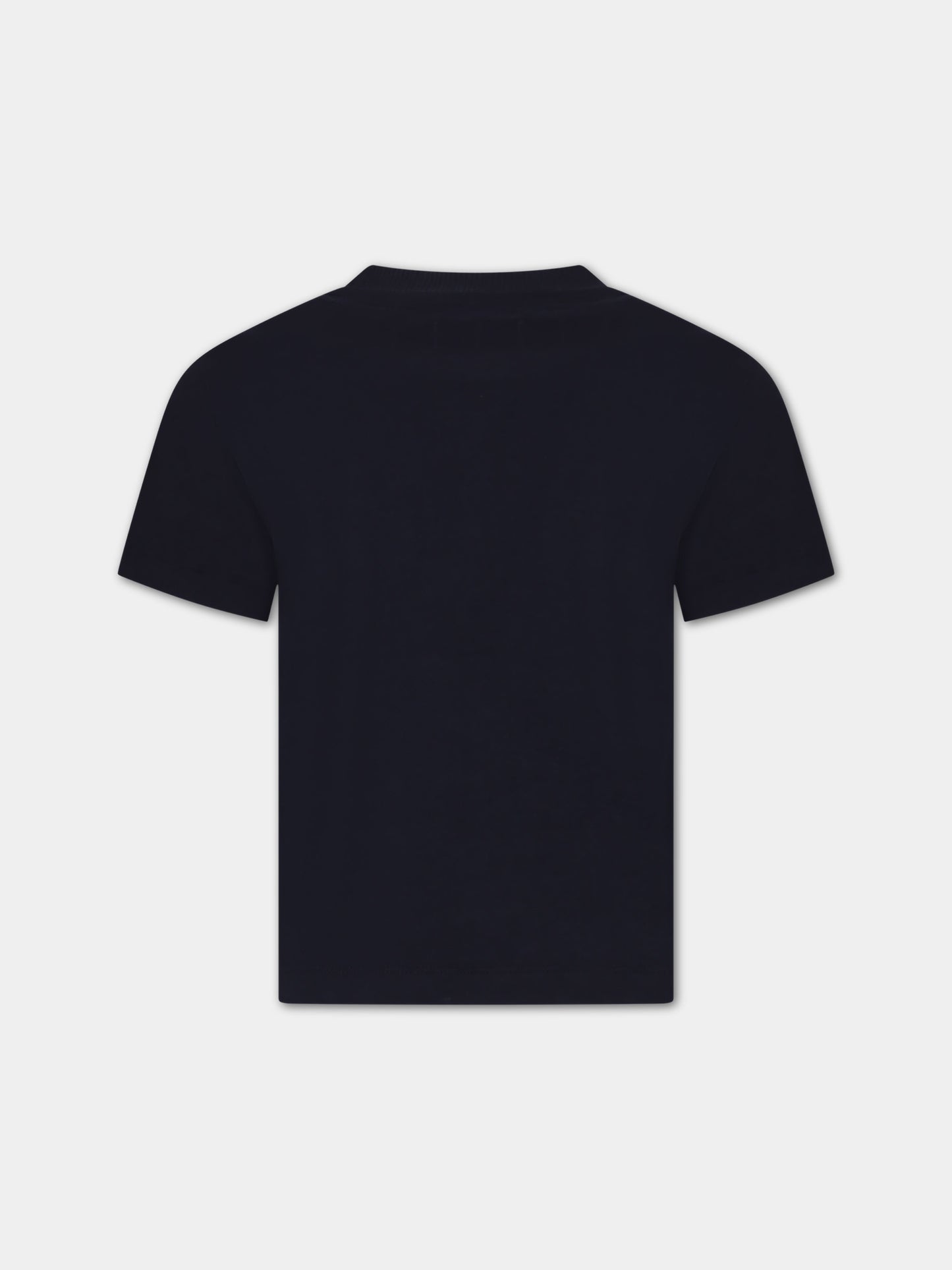 T-shirt blu per bambino con logo,C. P. Company,CUM005 LAC02 41150