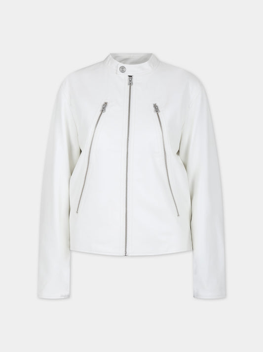 Giubbotto bianco per bambini con logo,Mm6 Maison Margiela,M60497 MM01Y MM6J15BU M6101