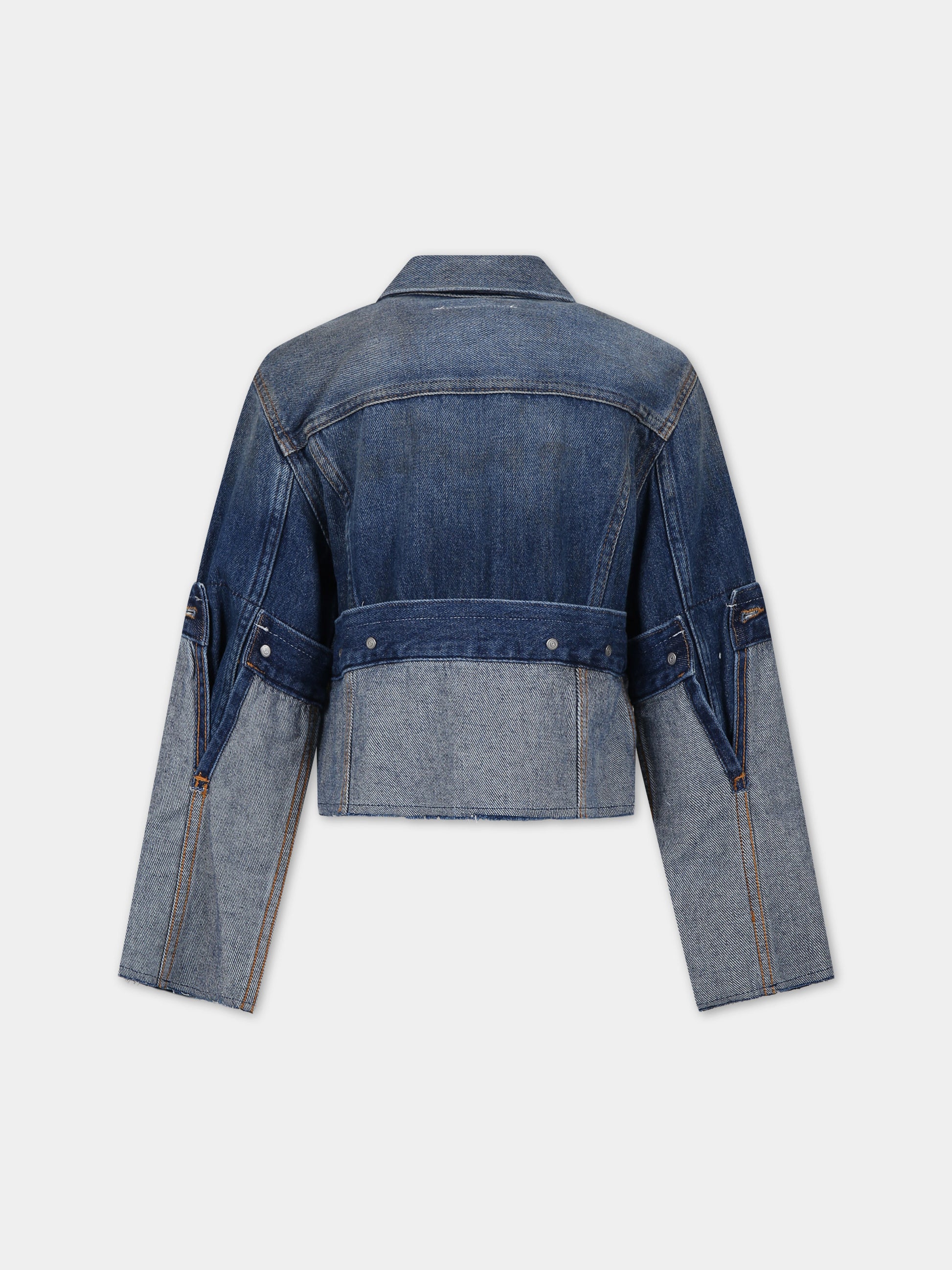 Giubbotto blu per bambina,Mm6 Maison Margiela,M60518 MM02I MM6J74U M601