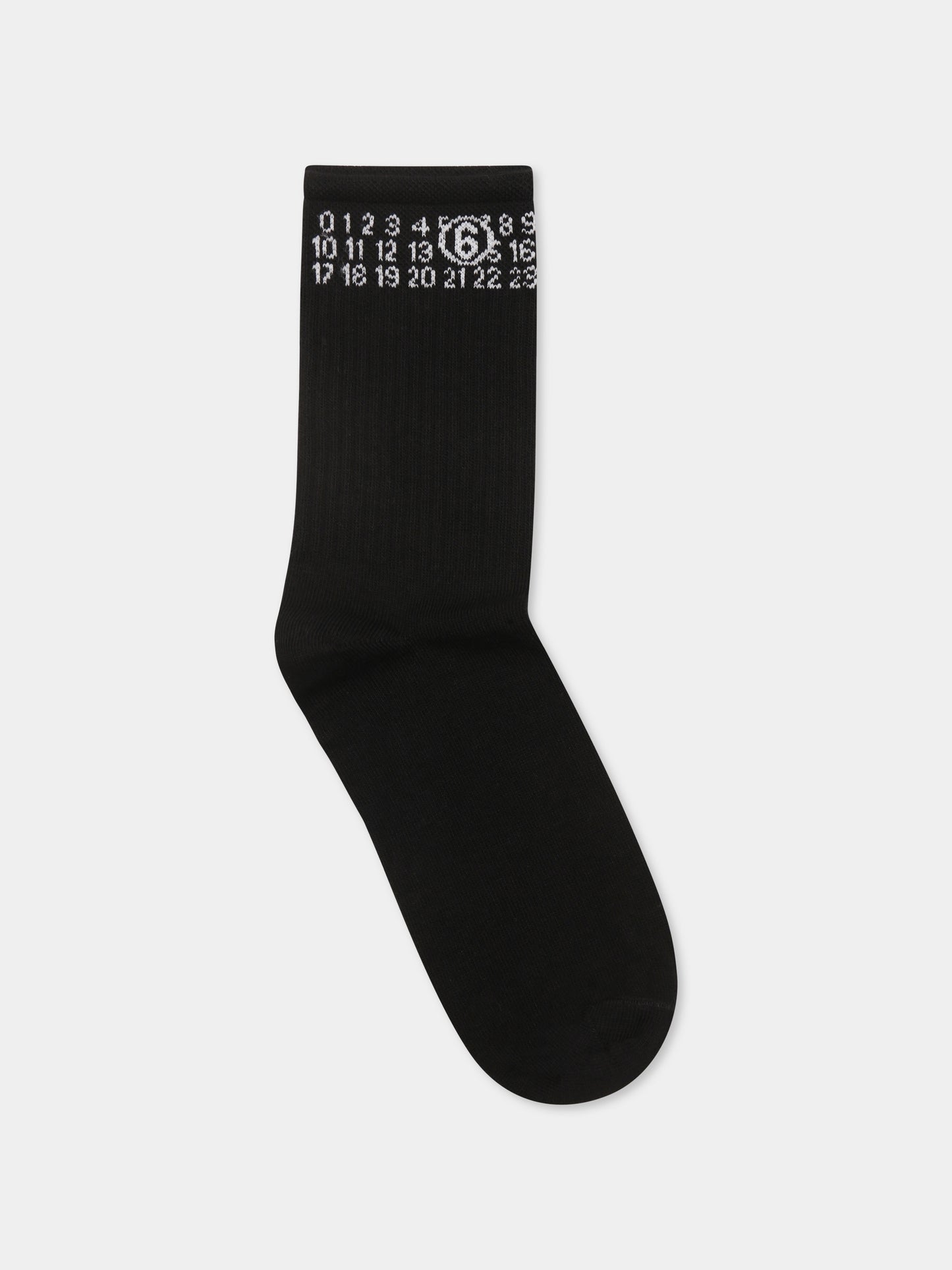 Chaussettes noires pour enfants avec logo