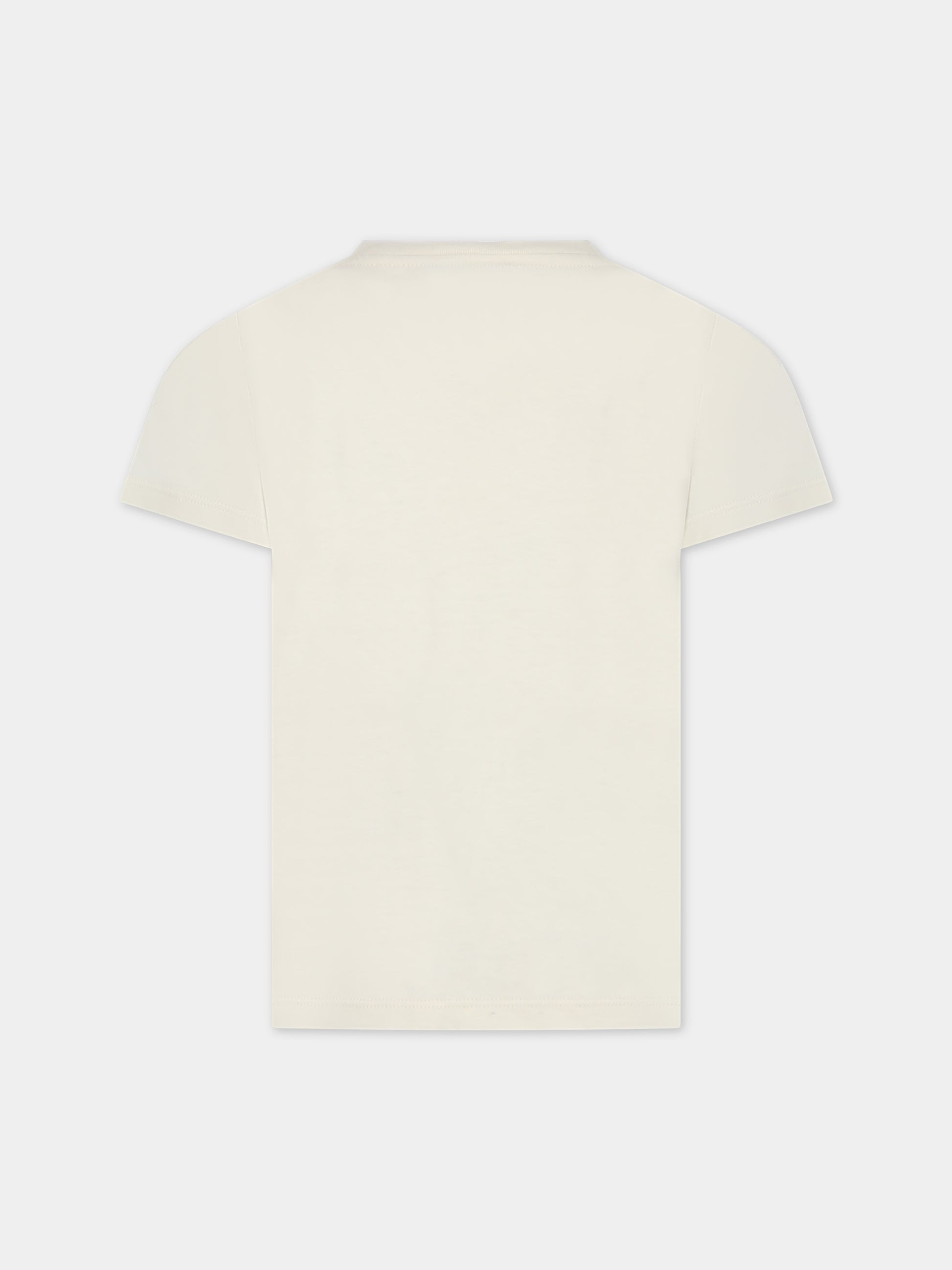 T-shirt avorio per bambina con logo,Gucci Kids,610190 XJF87 9247