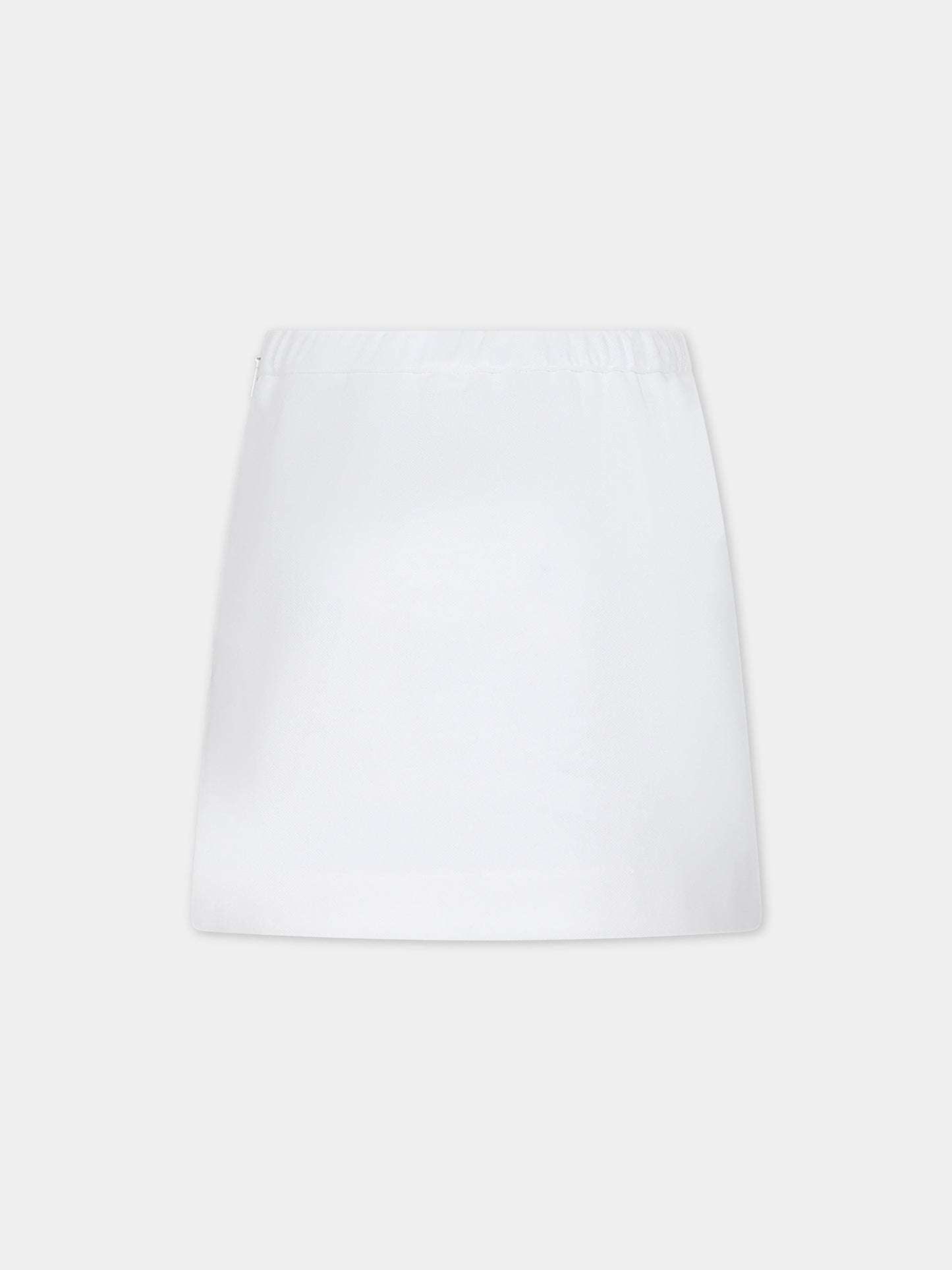 Gonna casual bianca per bambina con doppia G,Gucci Kids,768031 XJF81 9799