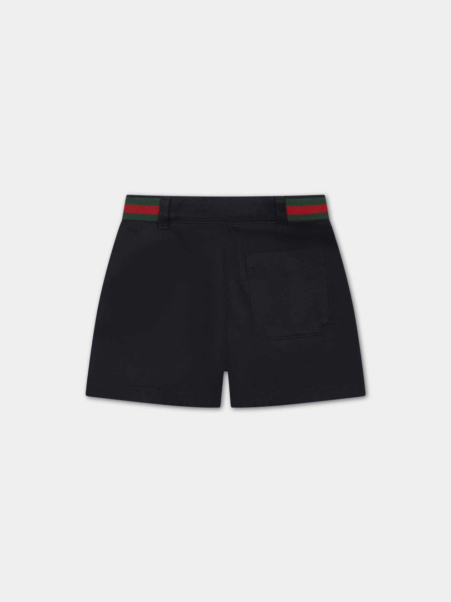 Shorts blu per neonato con dettaglio Web,Gucci Kids,778591 XWA0I 4080