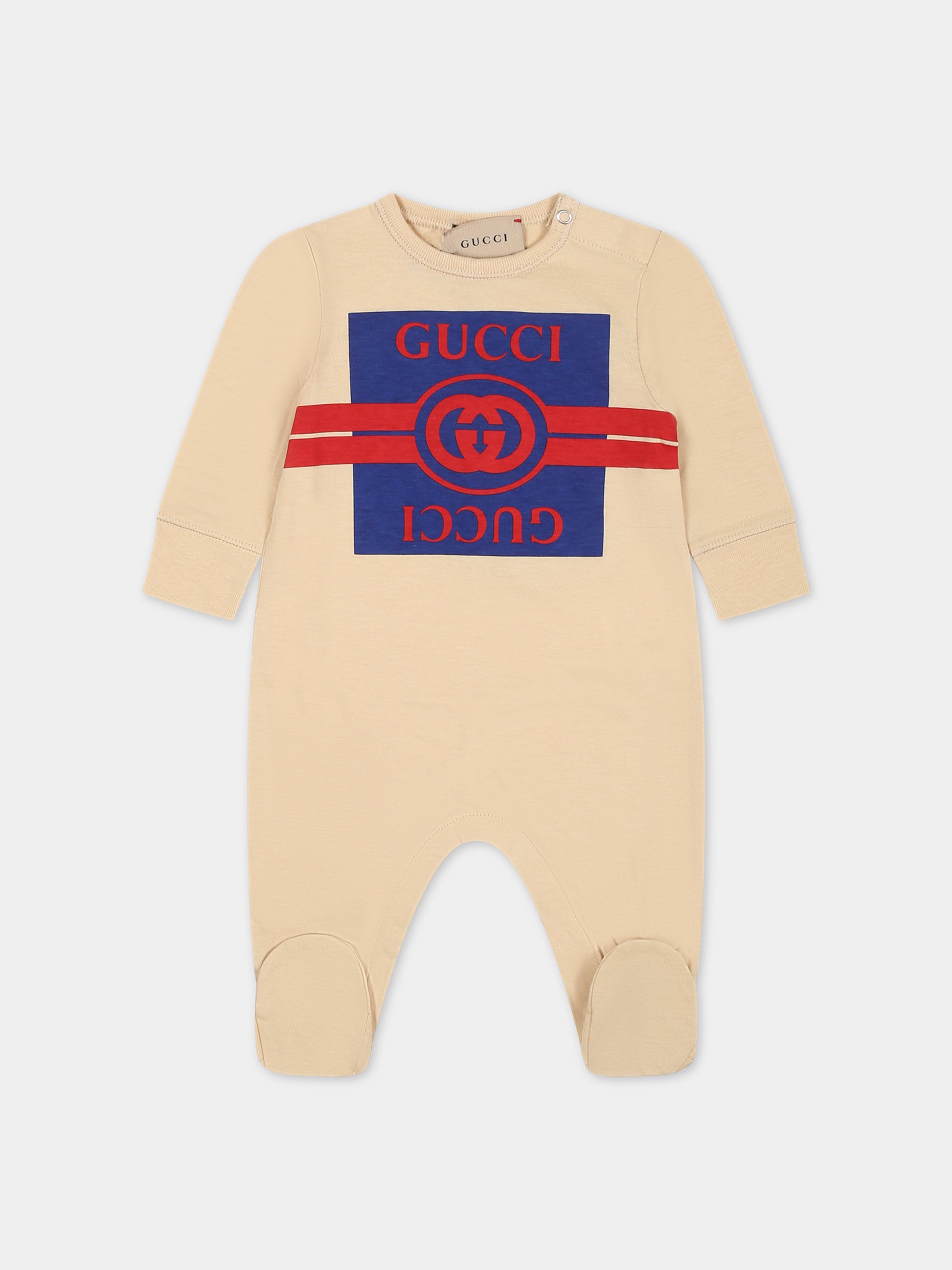 Tutina avorio per neonata con logo,Gucci Kids,779232 XJF50 7524