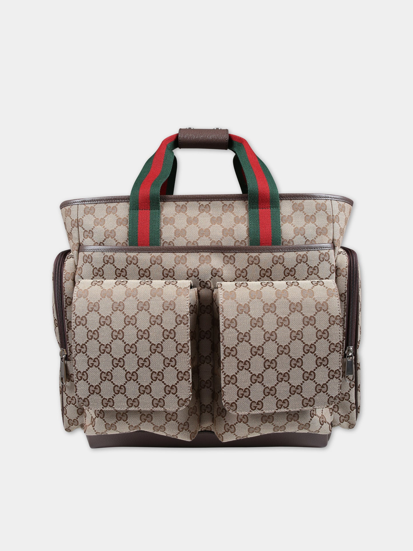 Borsa mamma beige con logo GG all-over,Gucci Kids,768116 FACPQ 8641