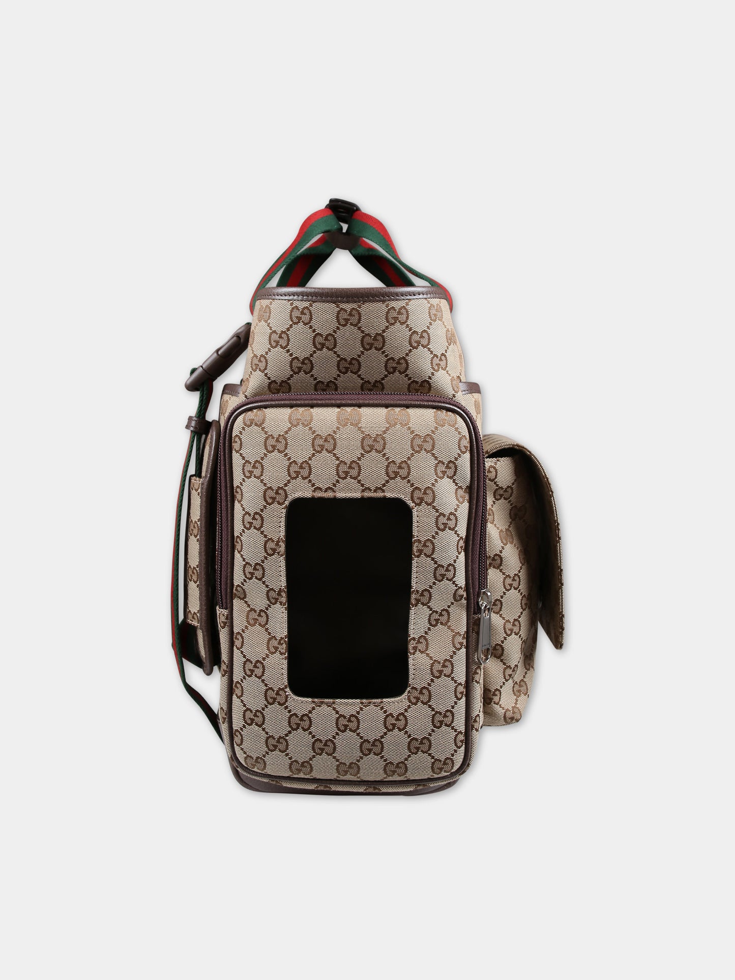 Borsa mamma beige con logo GG all-over,Gucci Kids,768116 FACPQ 8641