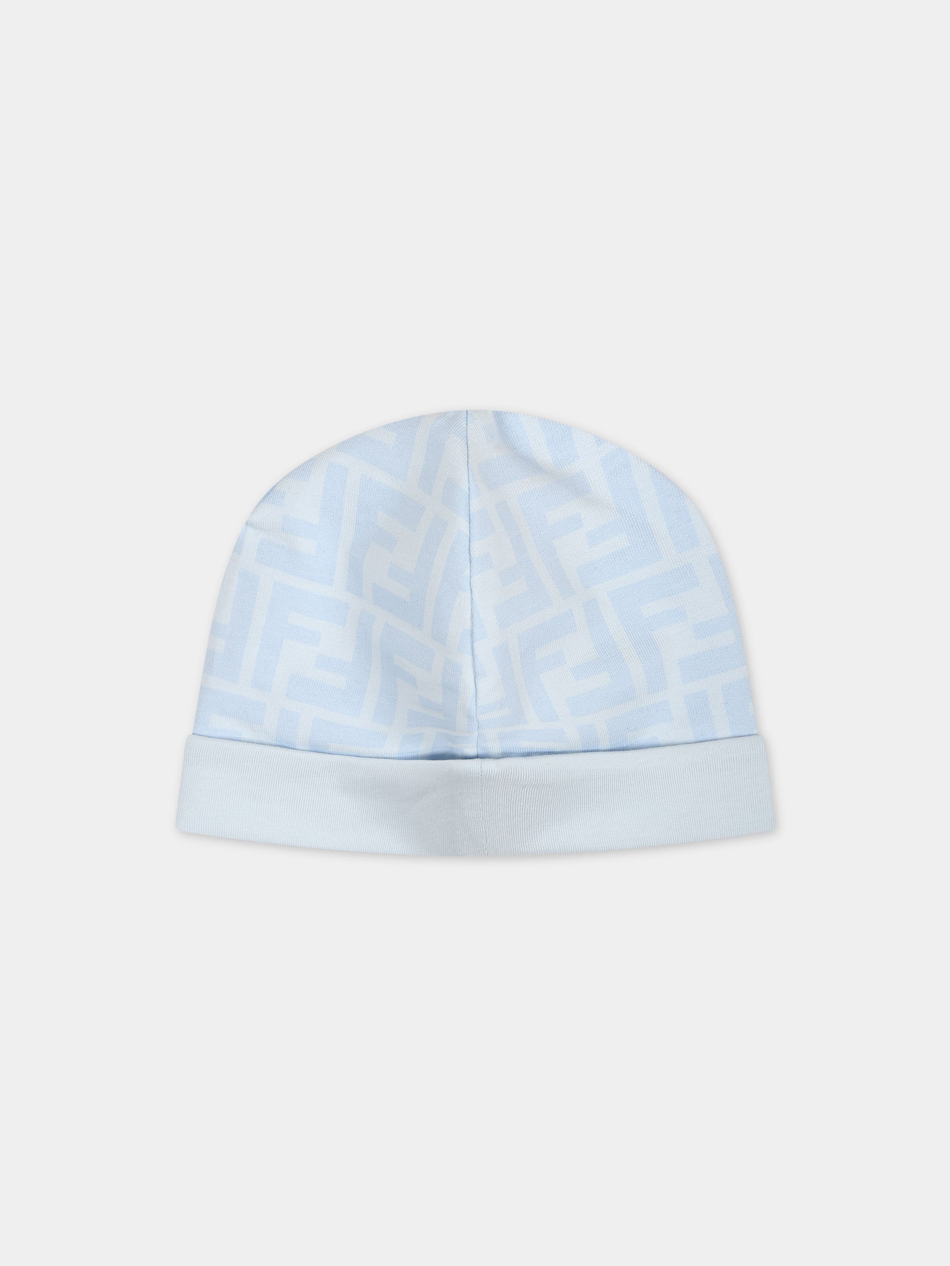 Set celeste per neonato con logo,Fendi Kids,BUK115 AQT8 F19J4