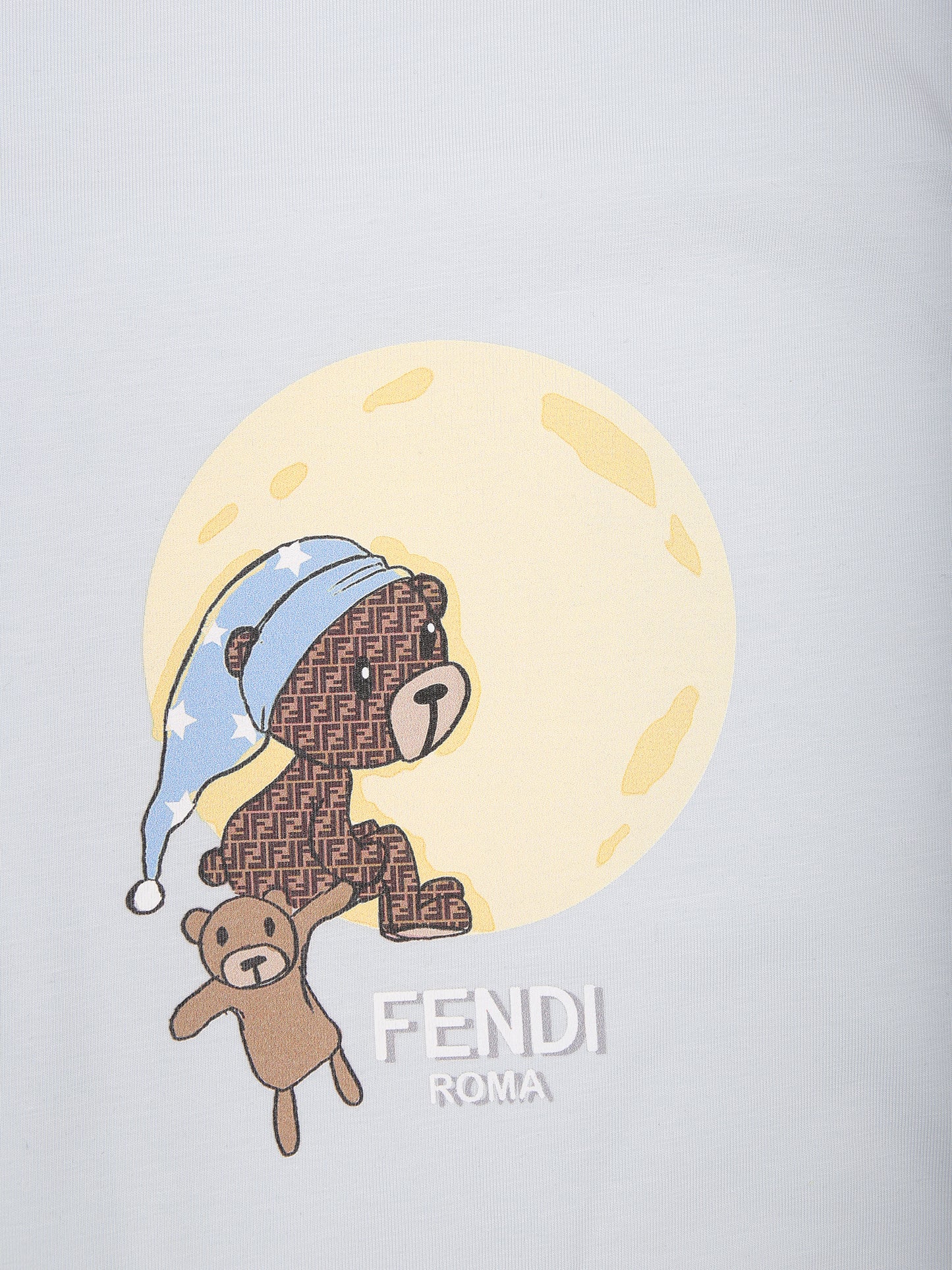 Coperta celeste per neonato con orsetto,Fendi Kids,BUJ271 ST8 F19J4