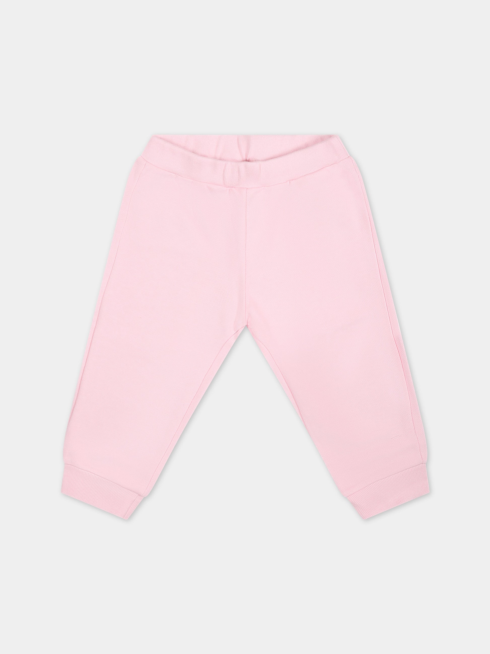 Pantaloni rosa per neonata con logo,Fendi Kids,BUF094 5V0 F0QE5