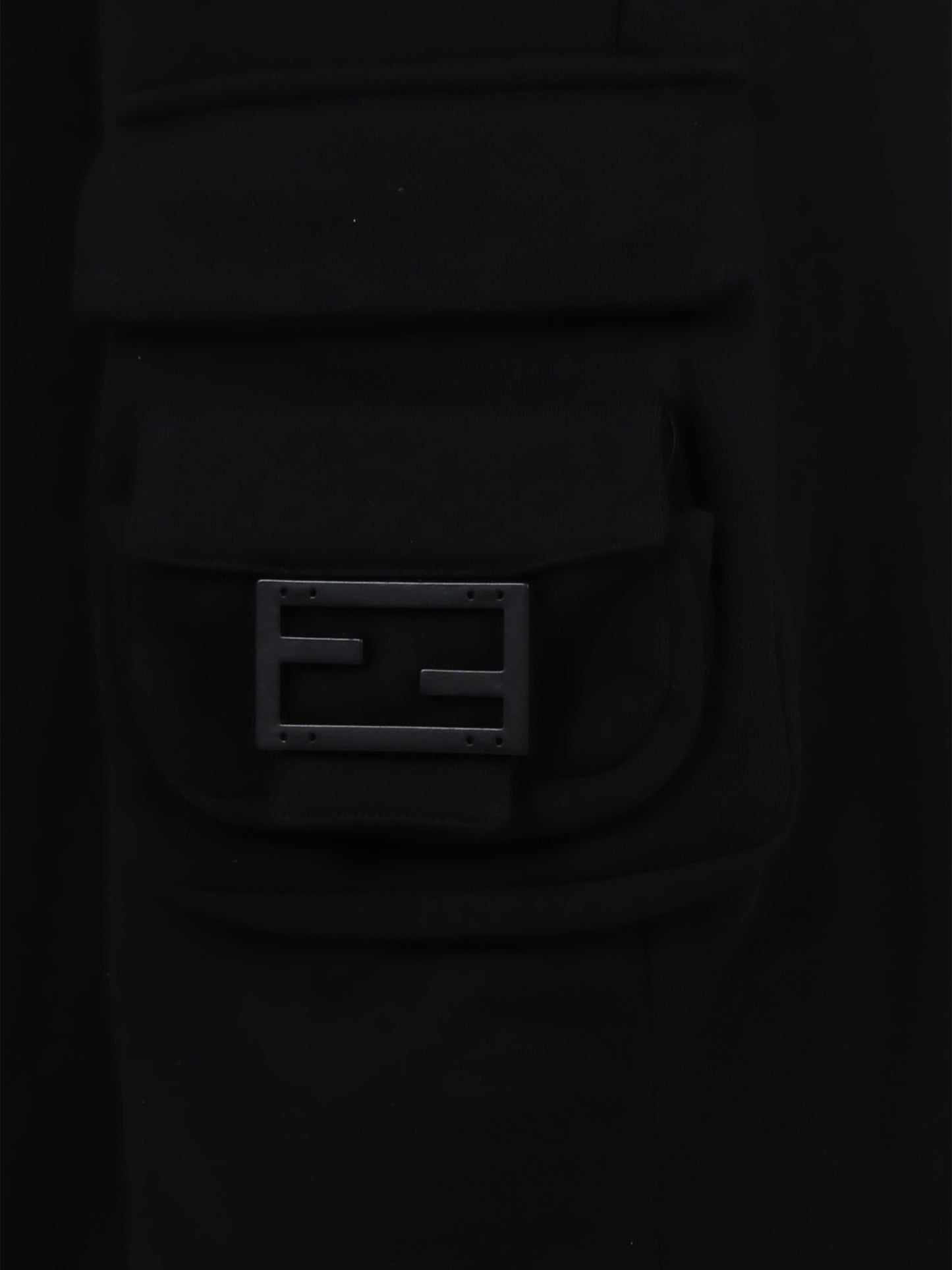 Pantaloni neri per bamina con FF e Baguette,Fendi Kids,JFF302 5V0 F0GME