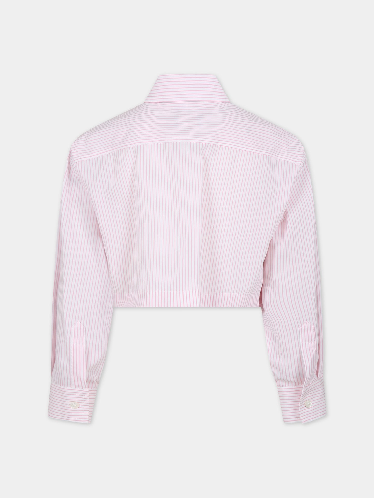 Camicia rosa per bambina con logo,Fendi Kids,JFC107 AQSI F0QE5