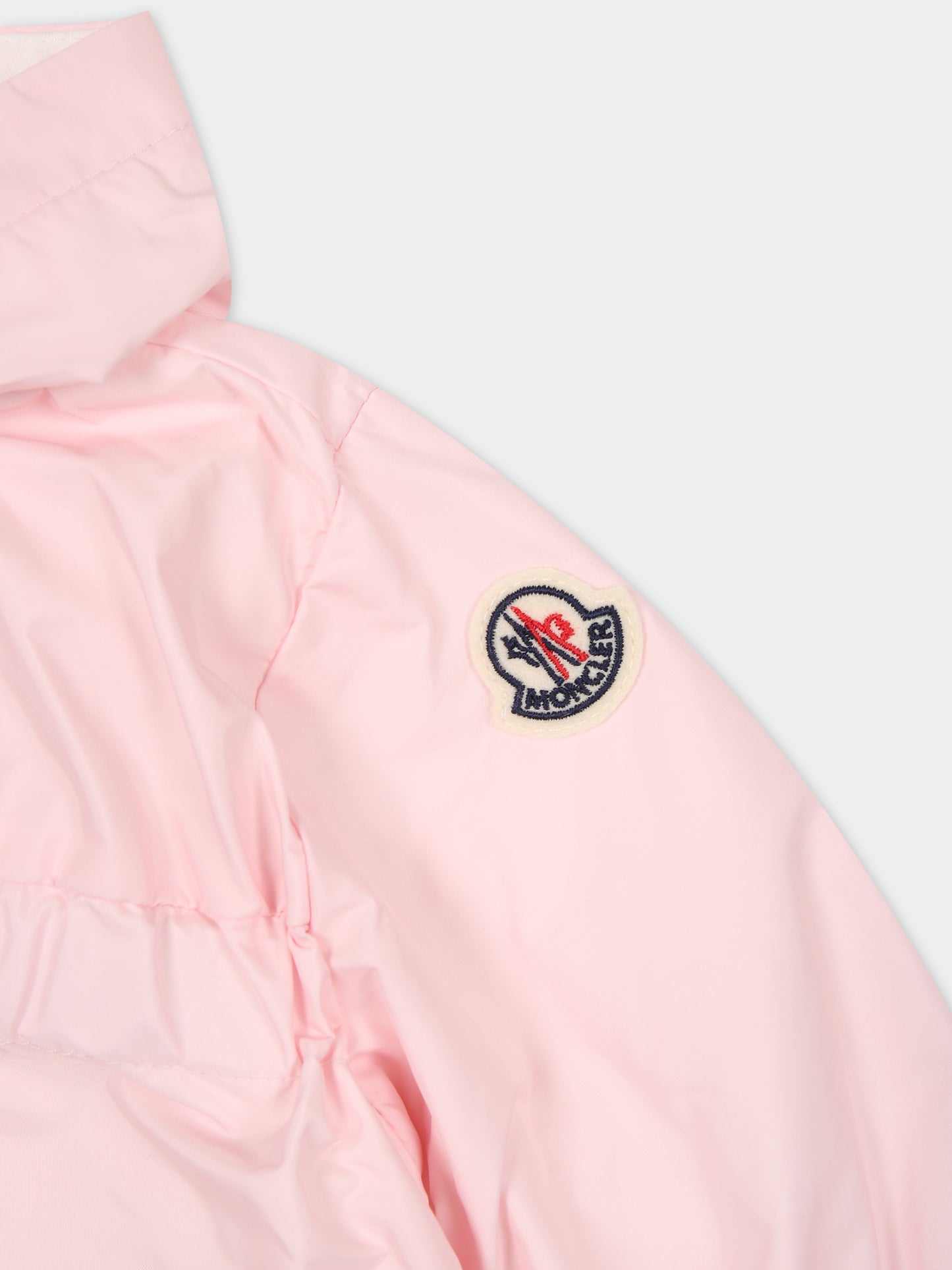 Giacca a vento Raka rosa per neonata con logo,Moncler Kids,951 1A00004 5968E 50B