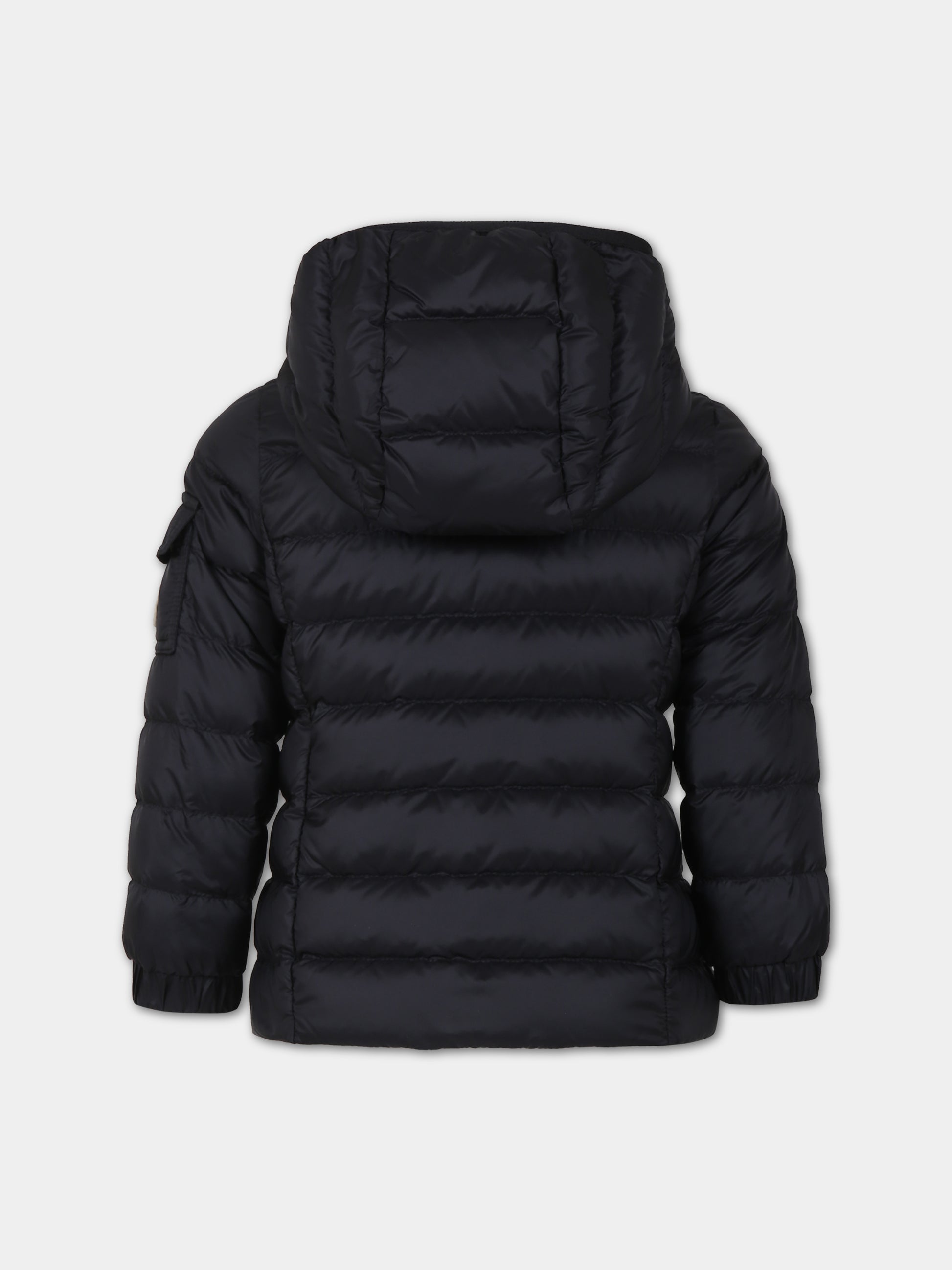 Piumino Gles nero con cappuccio per bambina,Moncler Kids,954 1A00030 595FE 999