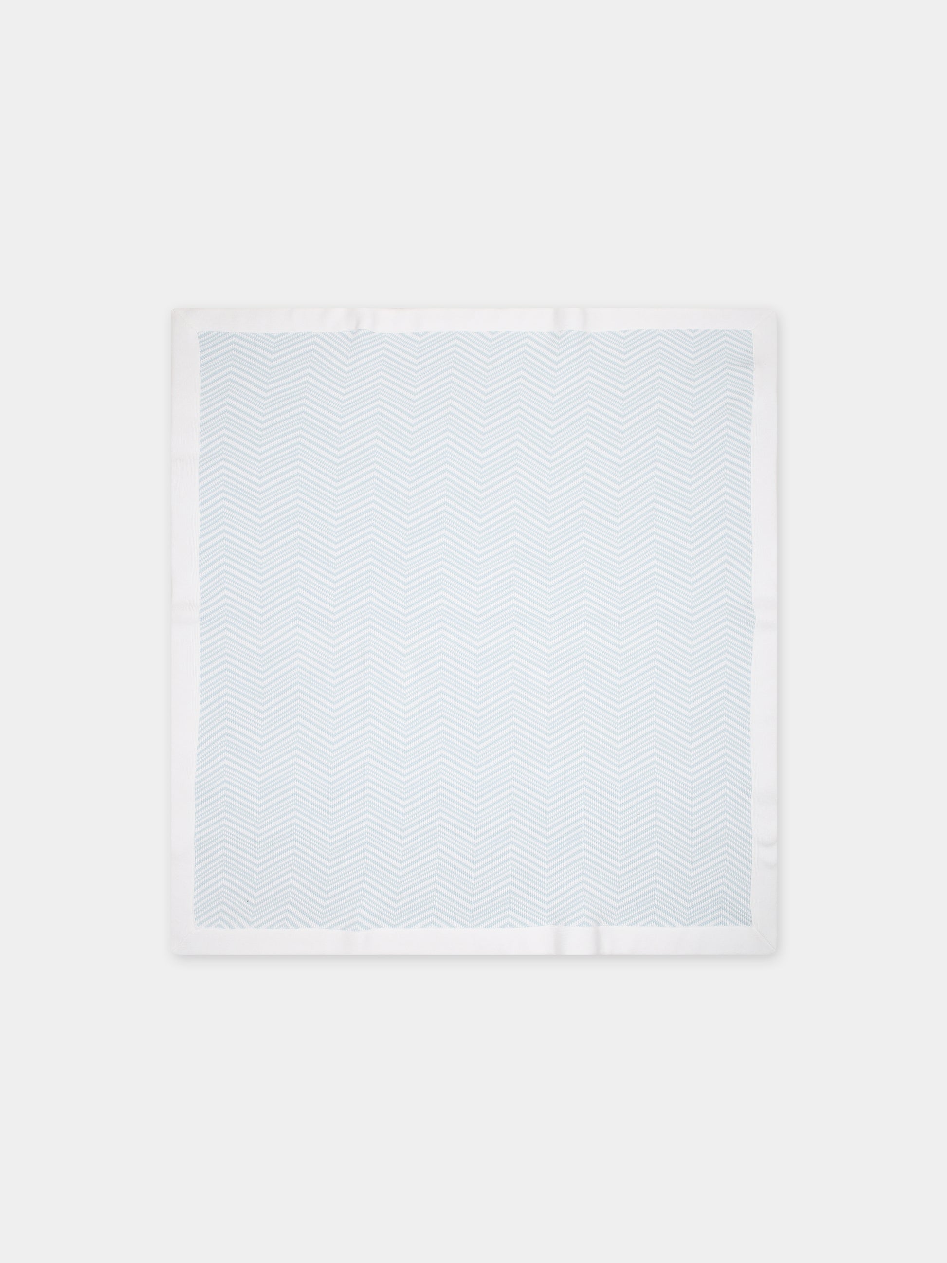 Coperta celeste per neonato con motivo chevron,Missoni,MU0560 X0003 100CE