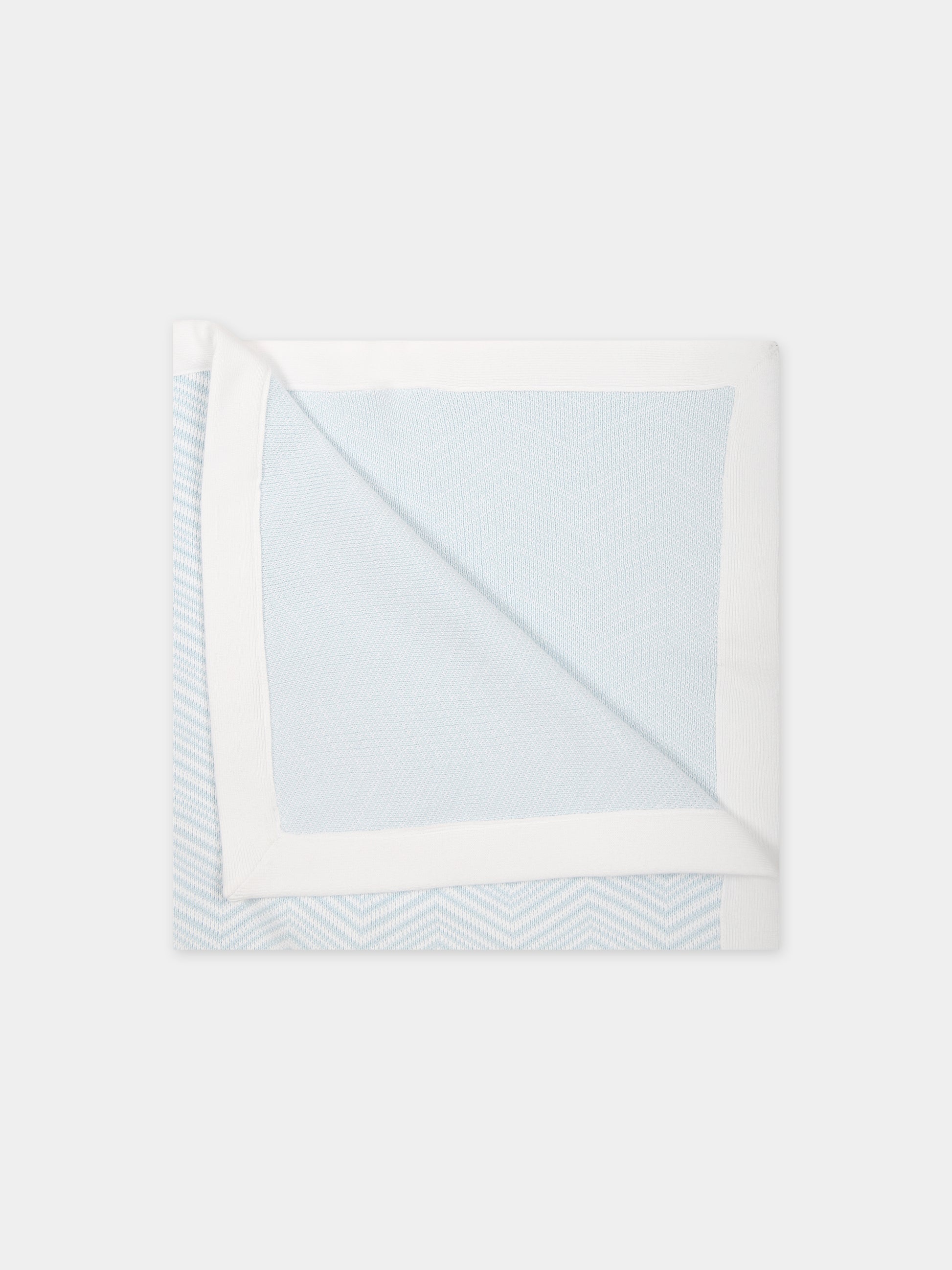 Coperta celeste per neonato con motivo chevron,Missoni,MU0560 X0003 100CE