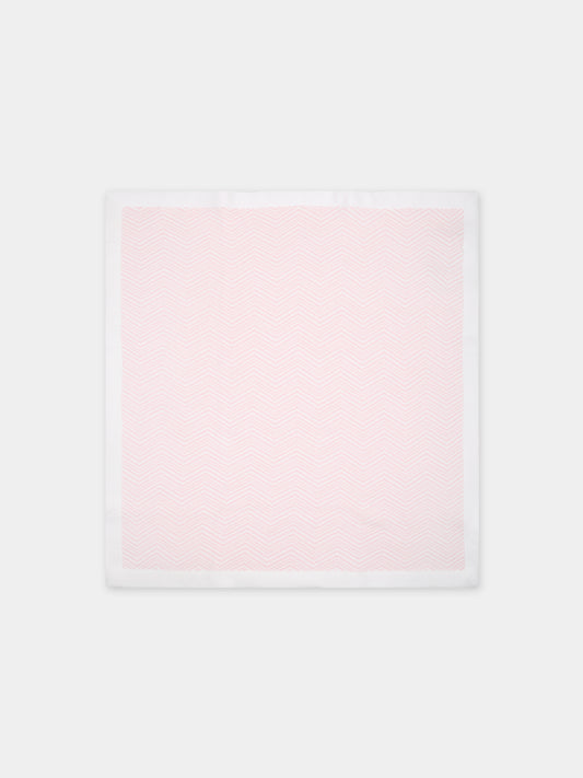 Coperta rosa per neonata con motivo chevron,Missoni,MU0560 X0003 100RS