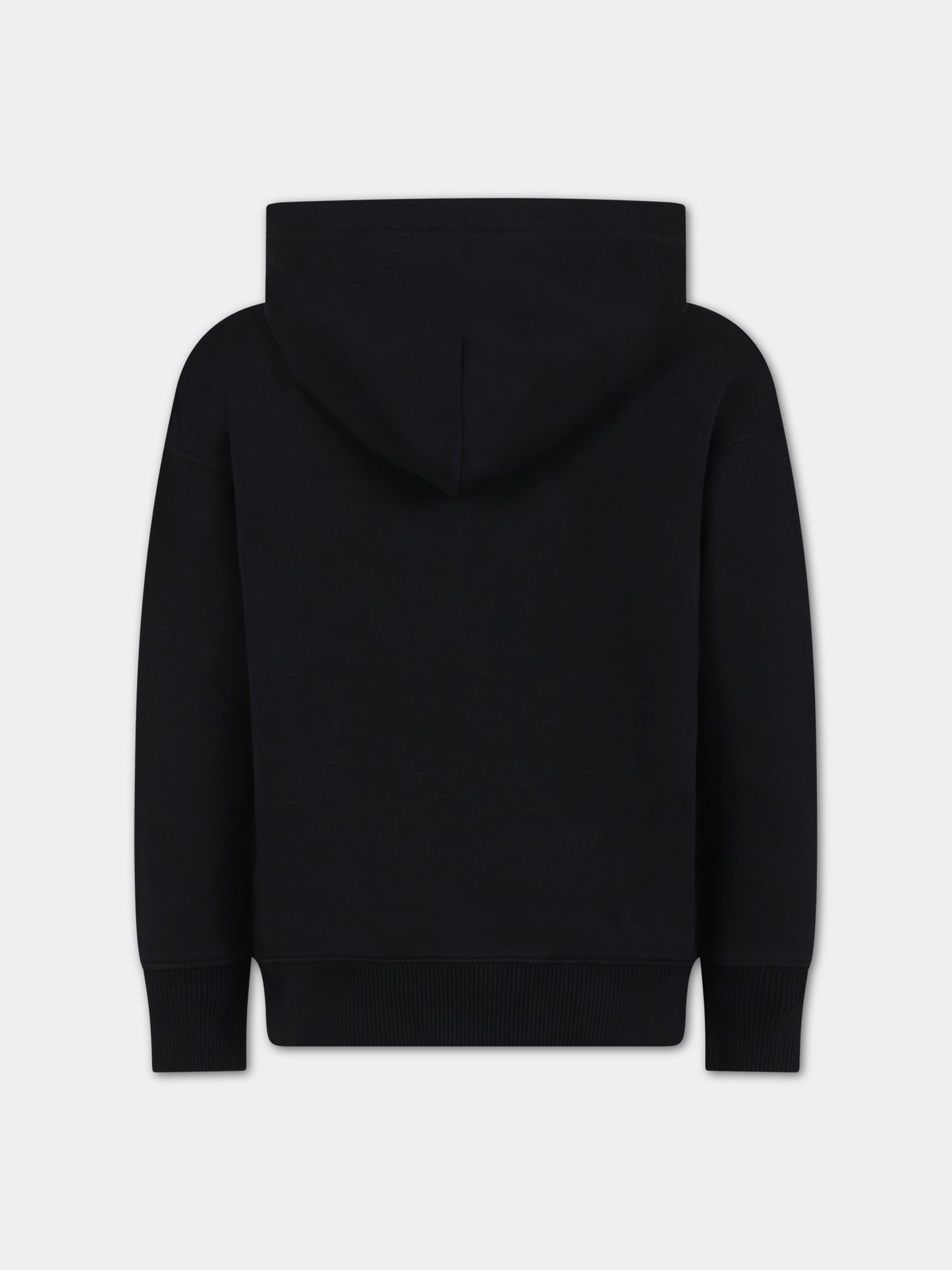 Felpa nera con cappuccio per bambino con logo,Off White,OBBB001S24FLE0031055