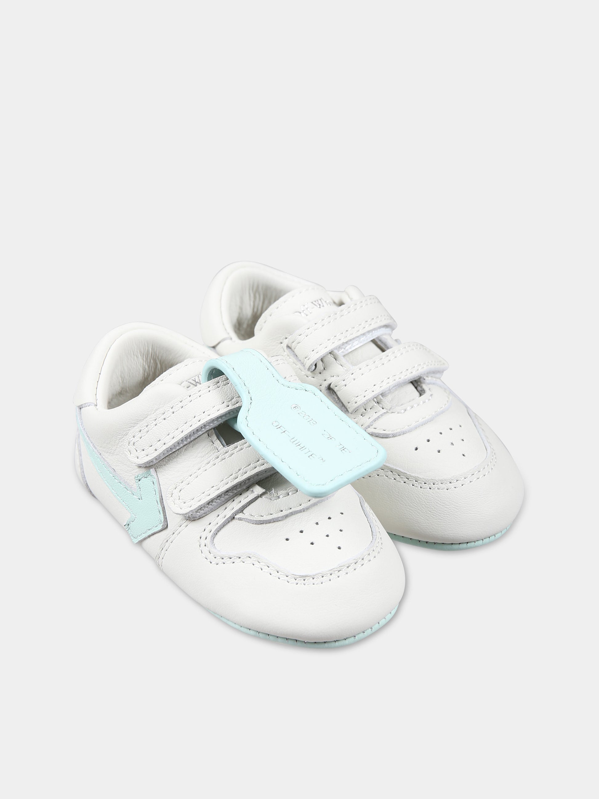 Sneakers bianche per neonato con iconica freccia,Off White,OBIX001S24LEA0030140