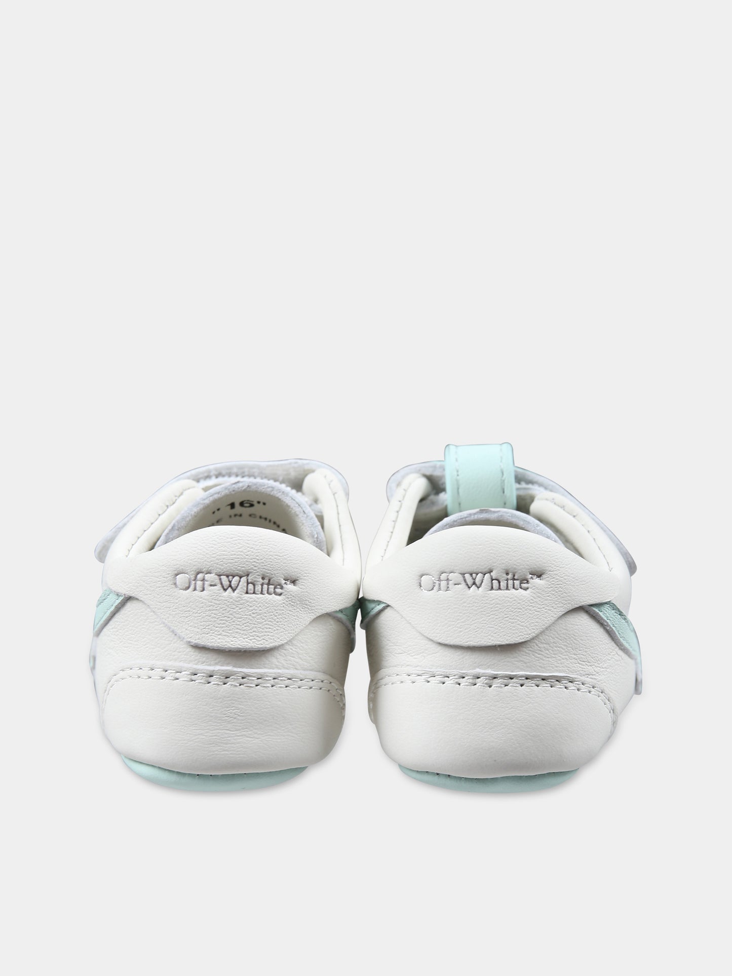 Sneakers bianche per neonato con iconica freccia,Off White,OBIX001S24LEA0030140
