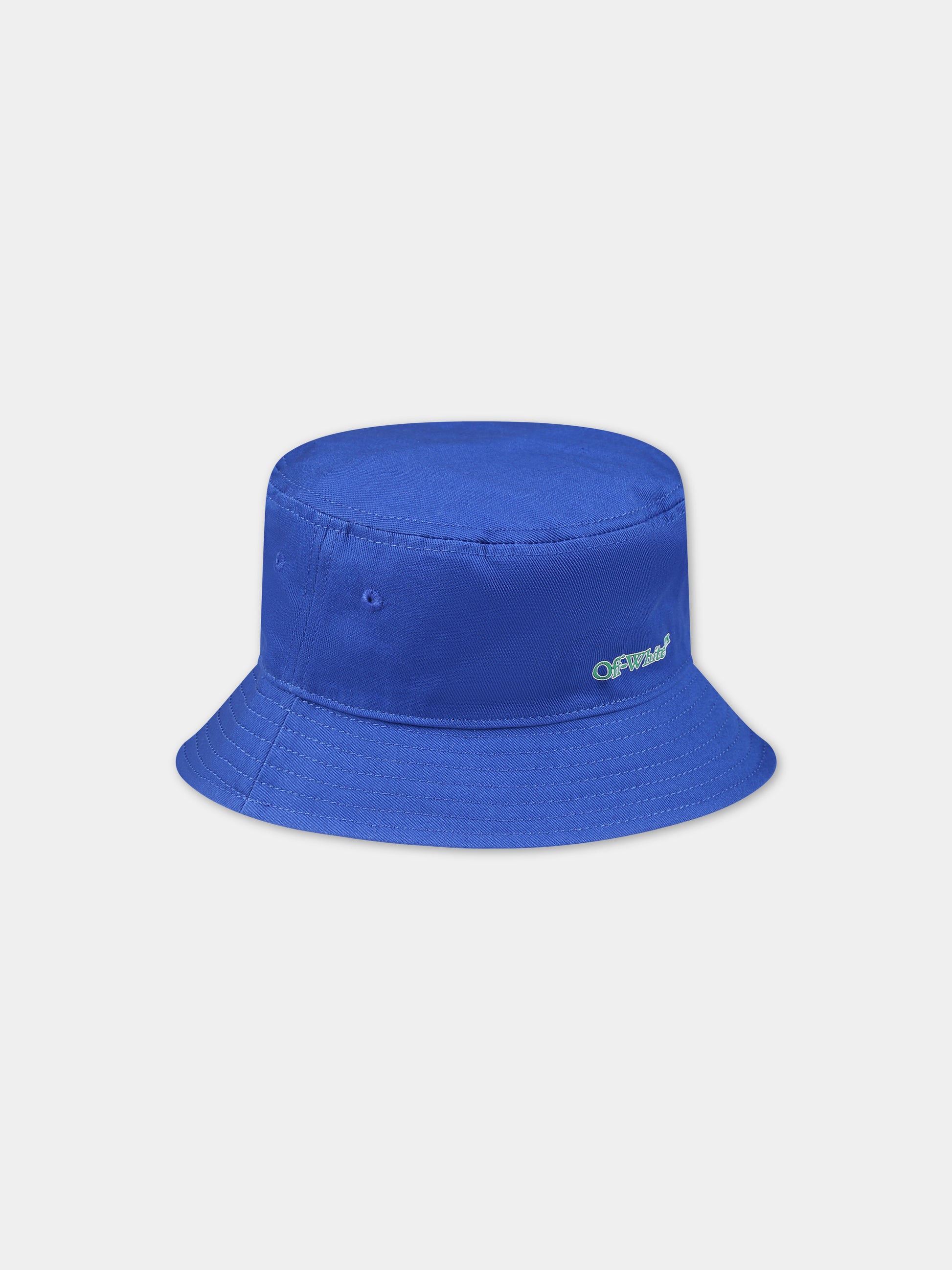 Cloche blu per bambino con logo,Off White,OBLA001S24FAB0014555