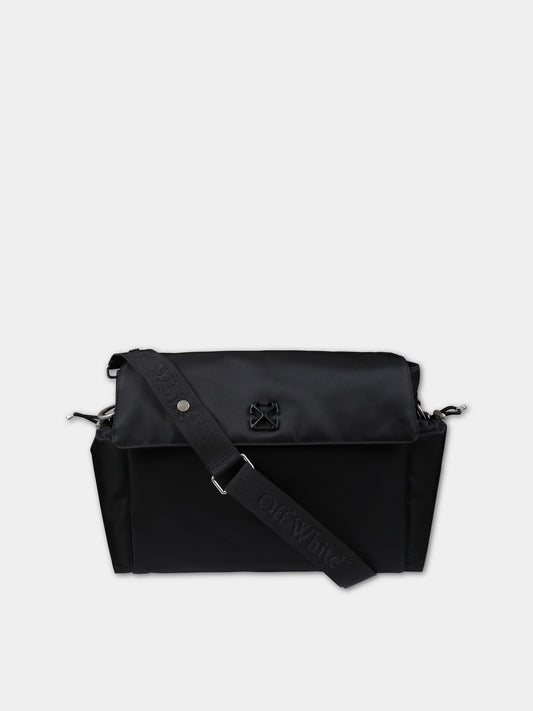 Borsa mamma per neonati con logo,Off White,OBXE002S24FAB0011010